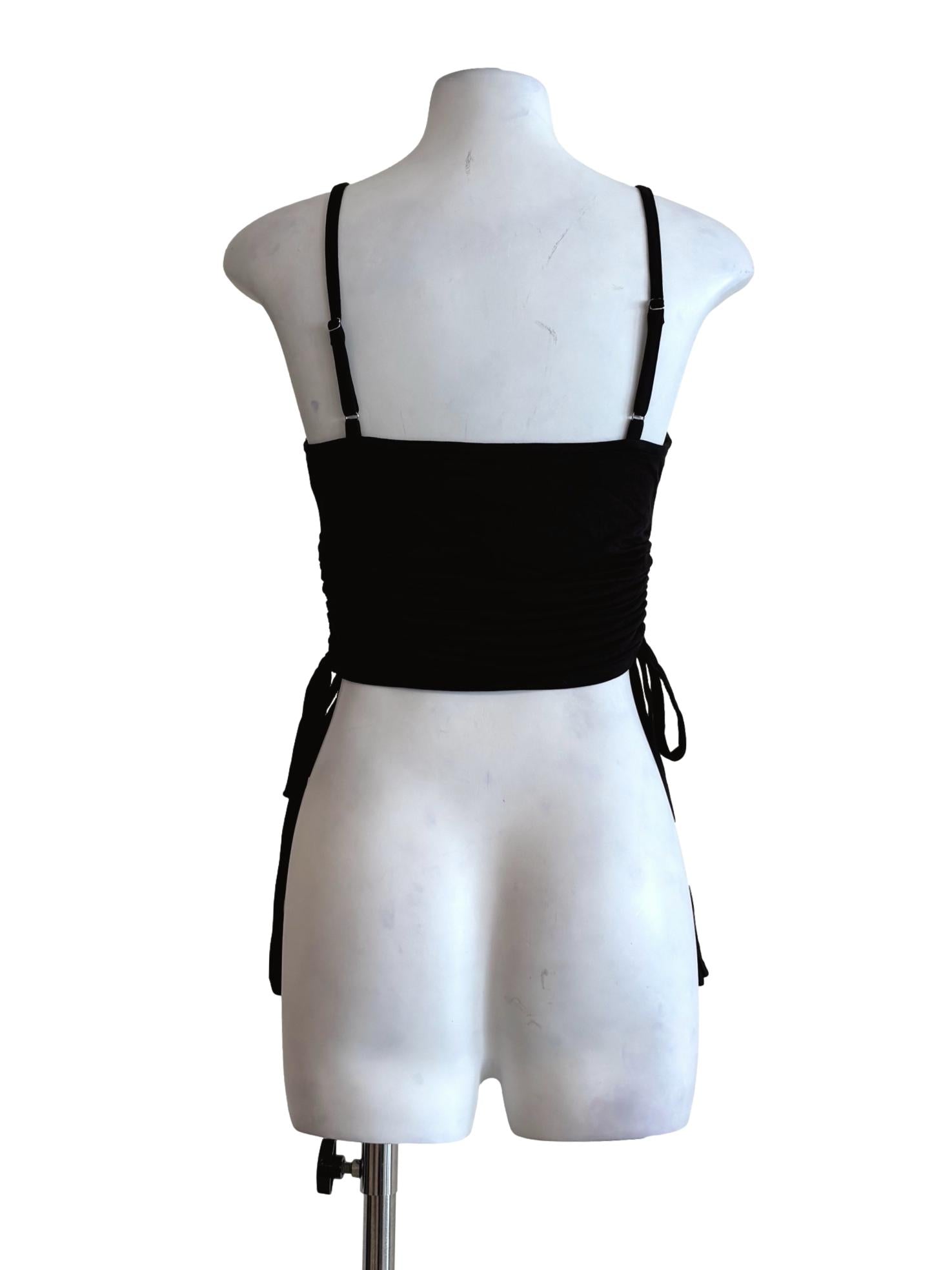 Rich Black Side Tie Camisole