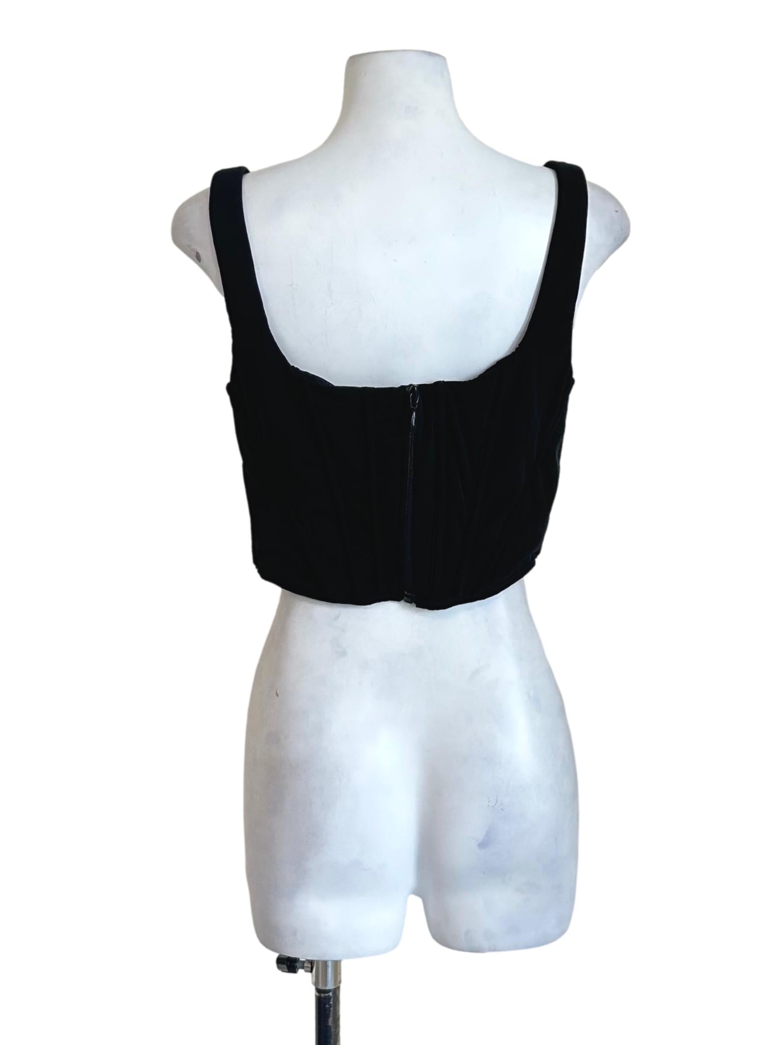 Black Scoop Corset Top