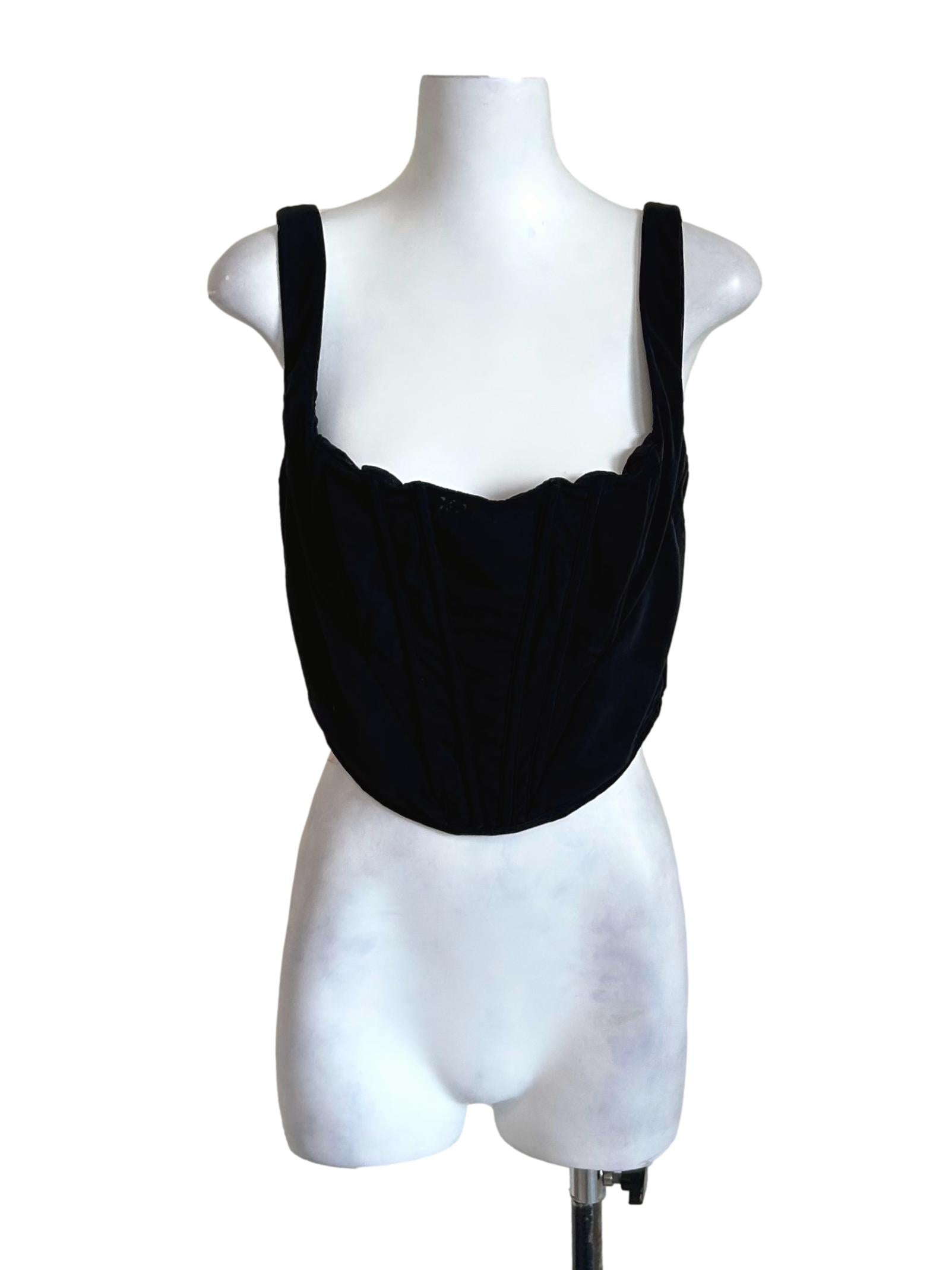 Black Scoop Corset Top