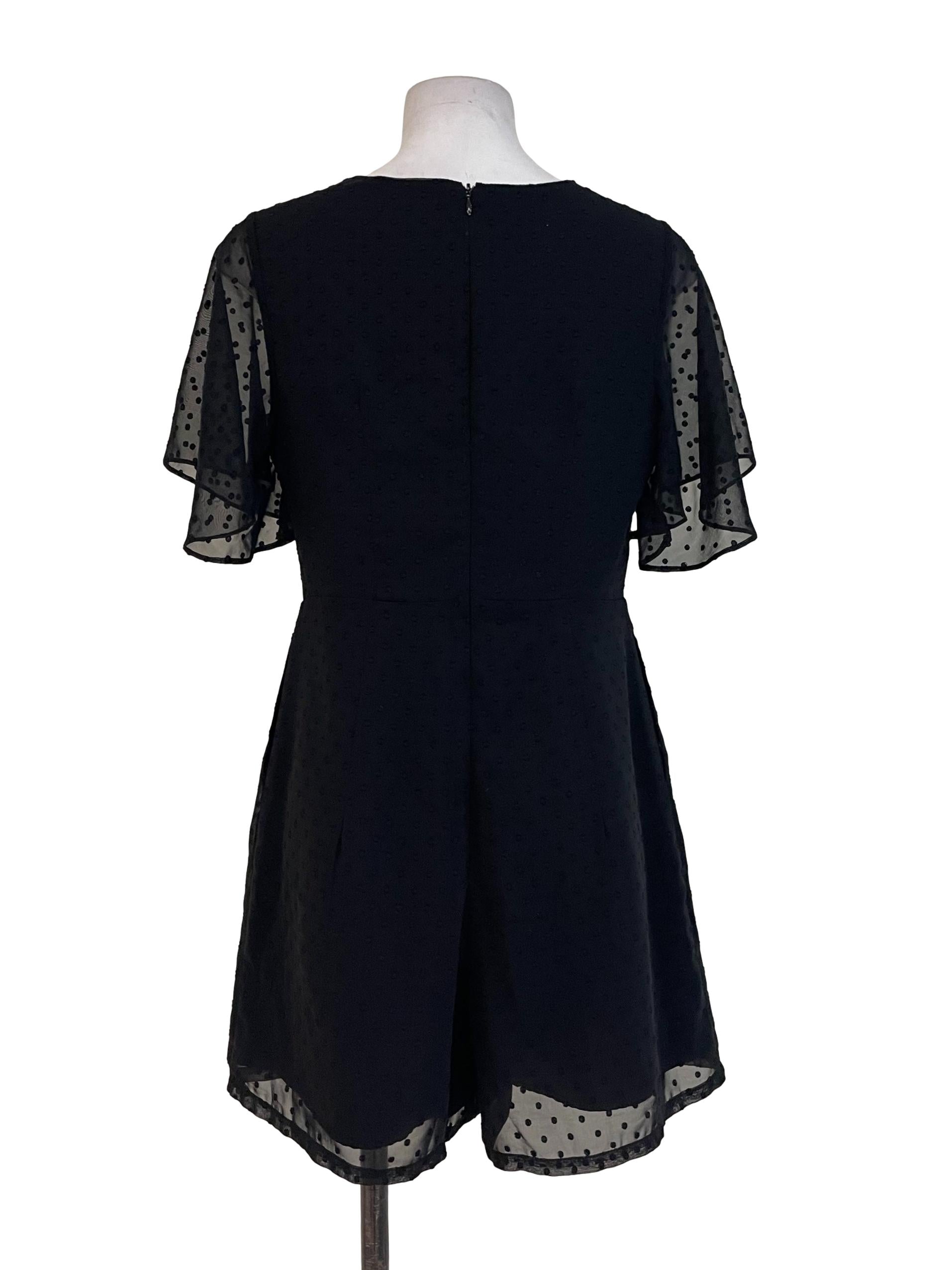 Black Dots A Line Dress