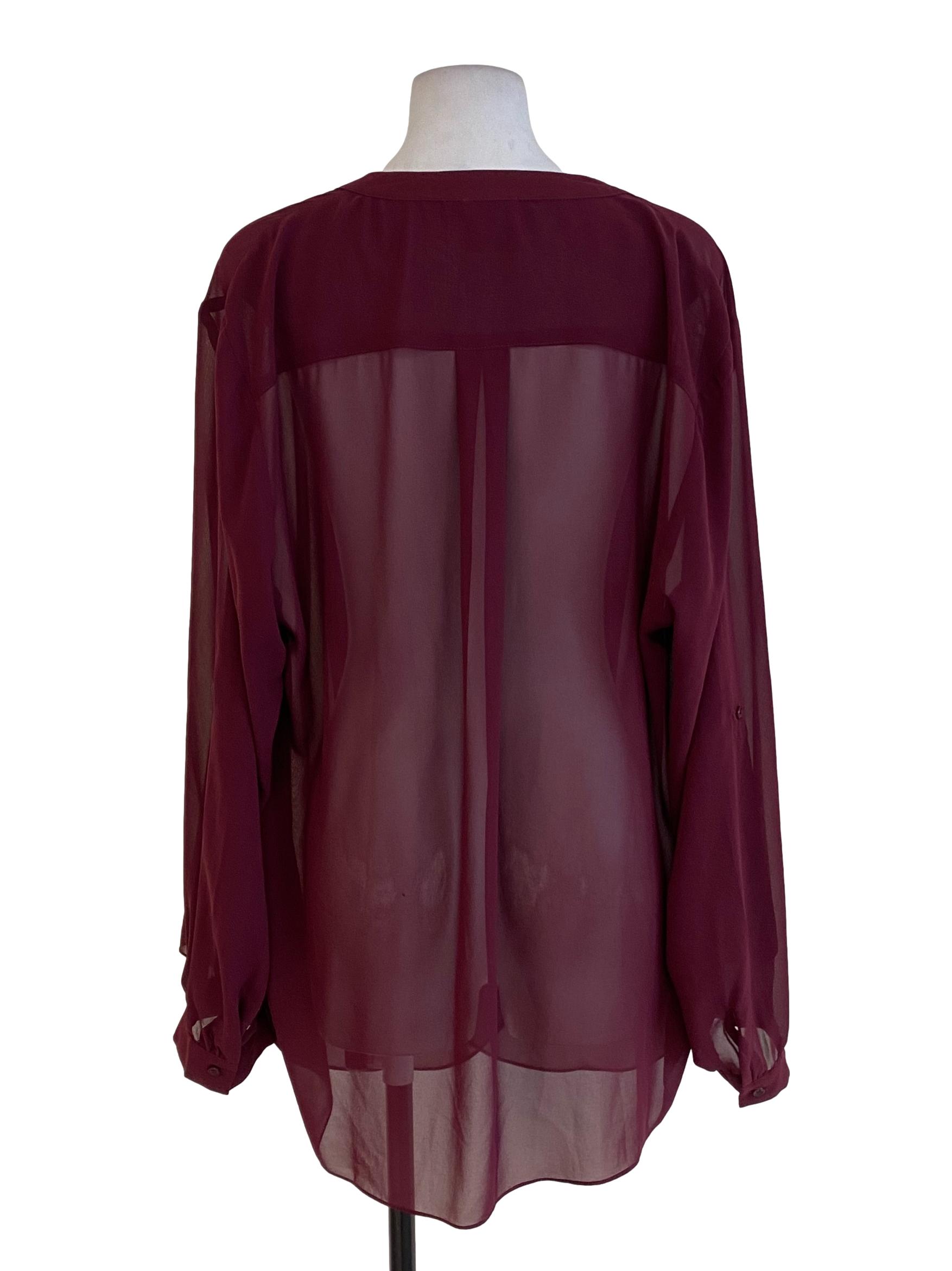 Plum Sabrina Neck Top