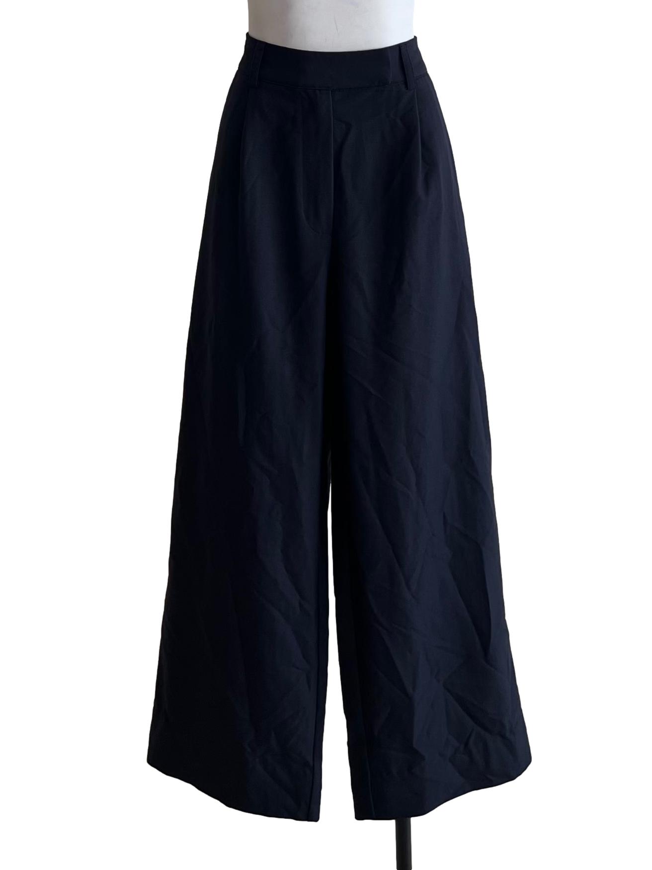 Peacock Blue High-Waisted Formal Pants