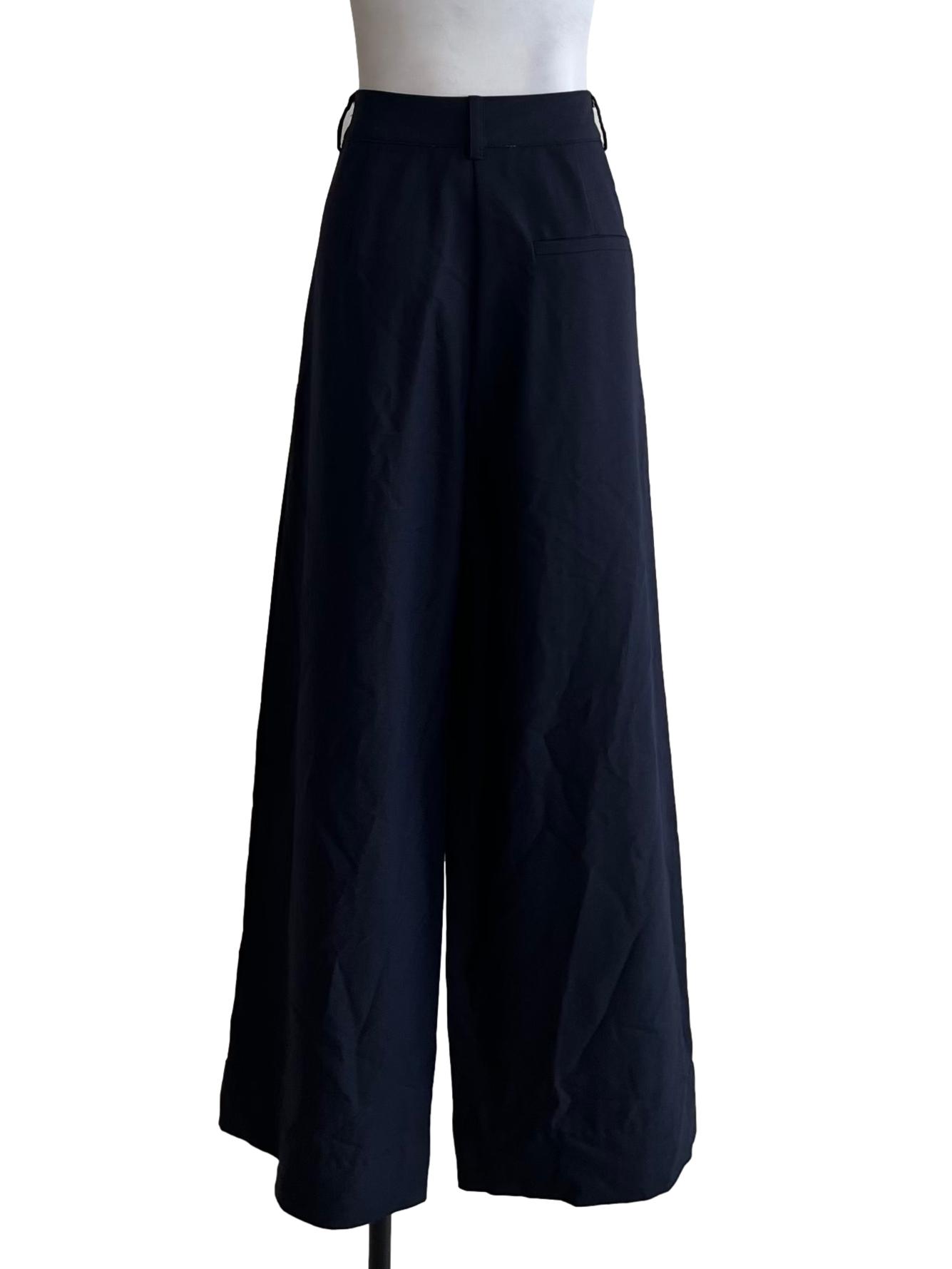Peacock Blue High-Waisted Formal Pants
