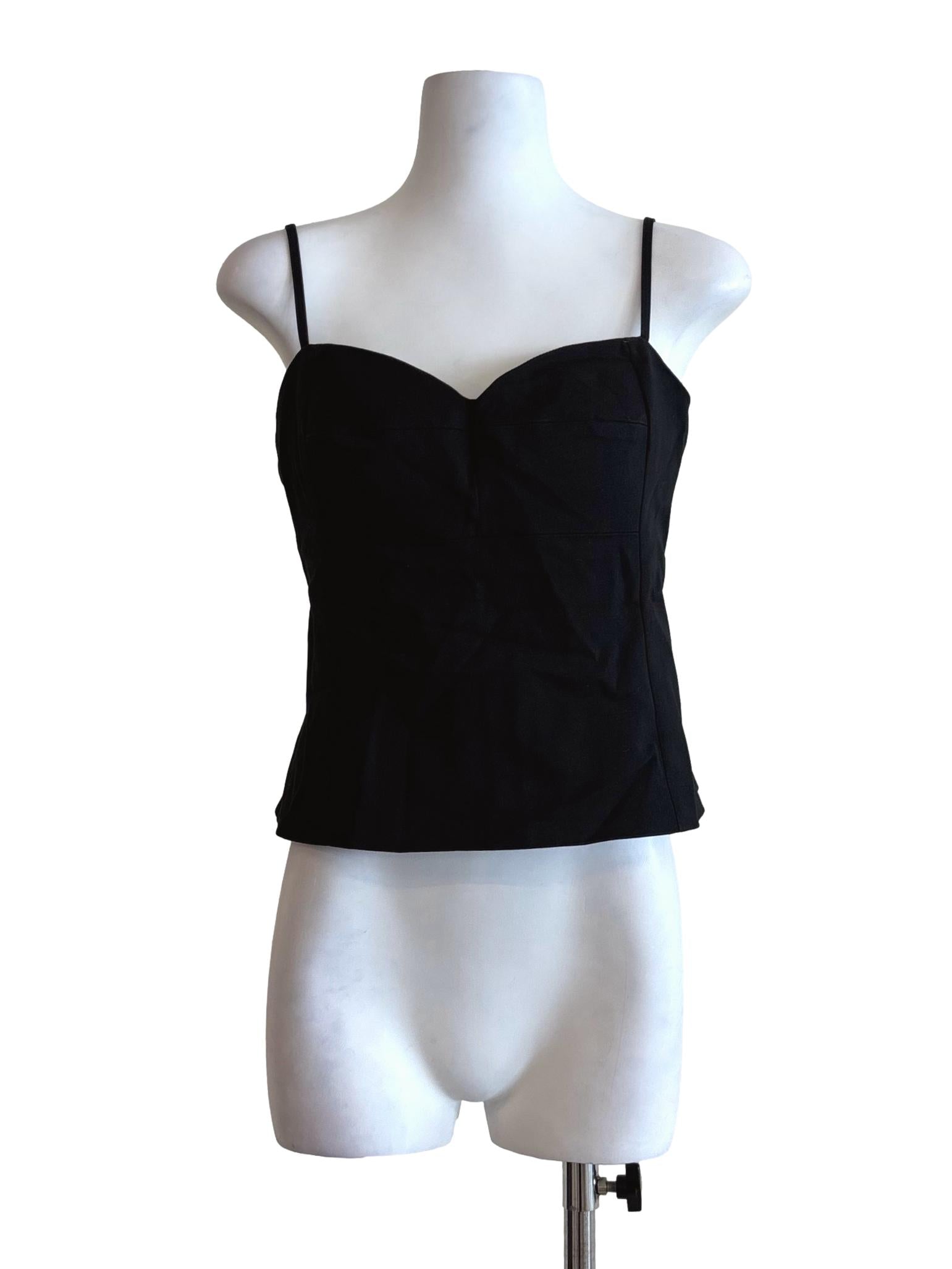 Night Black Sweetheart Fitted Top LB