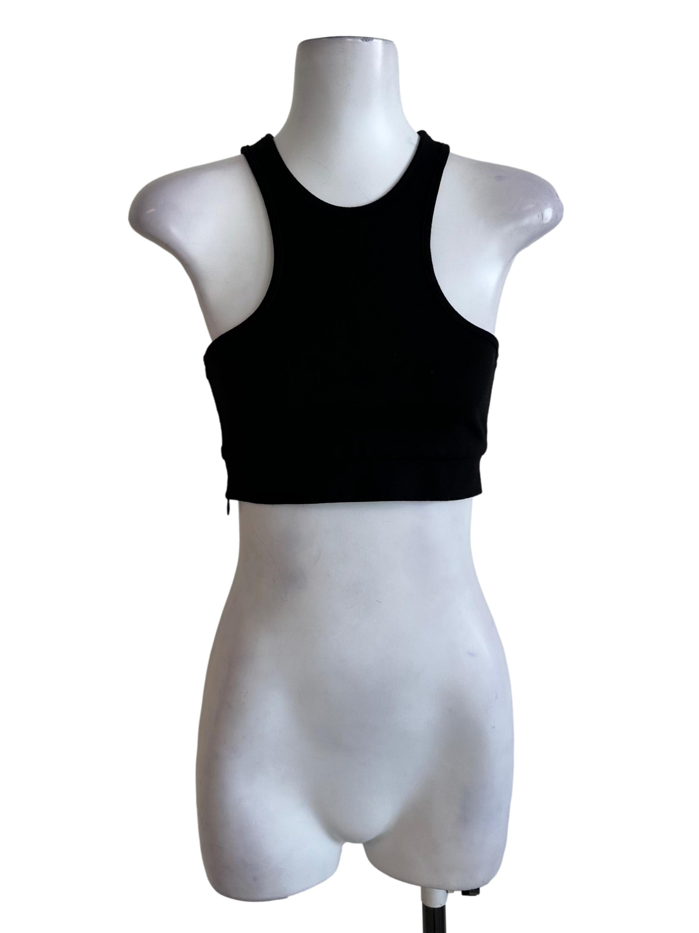 Onyx Black Crop Tank Top