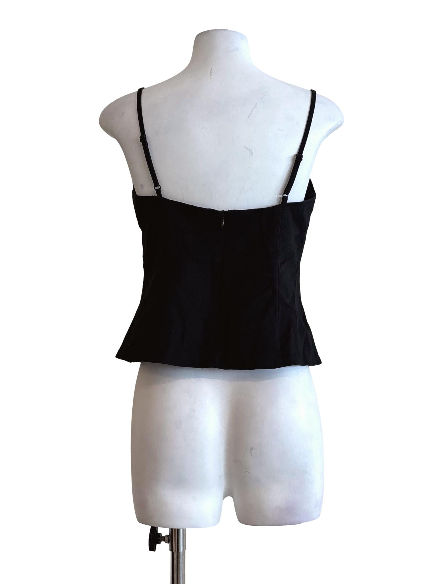 Night Black Sweetheart Fitted Top LB