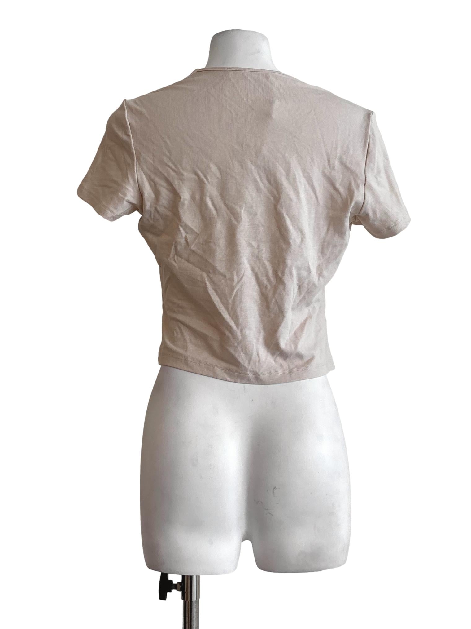 Beige Fitted Tank Top