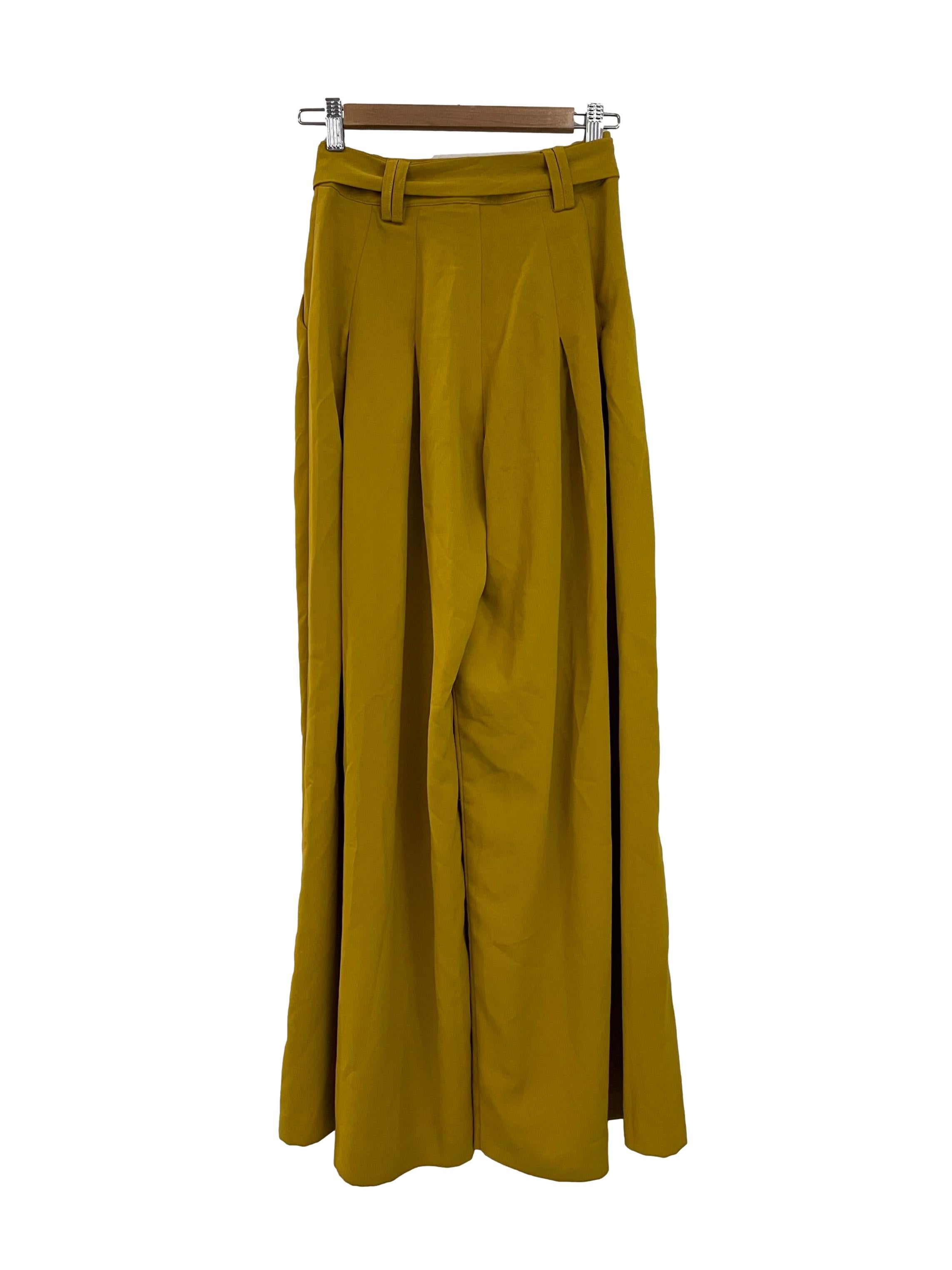 Ribbon Paper Bag Wide Leg Pants