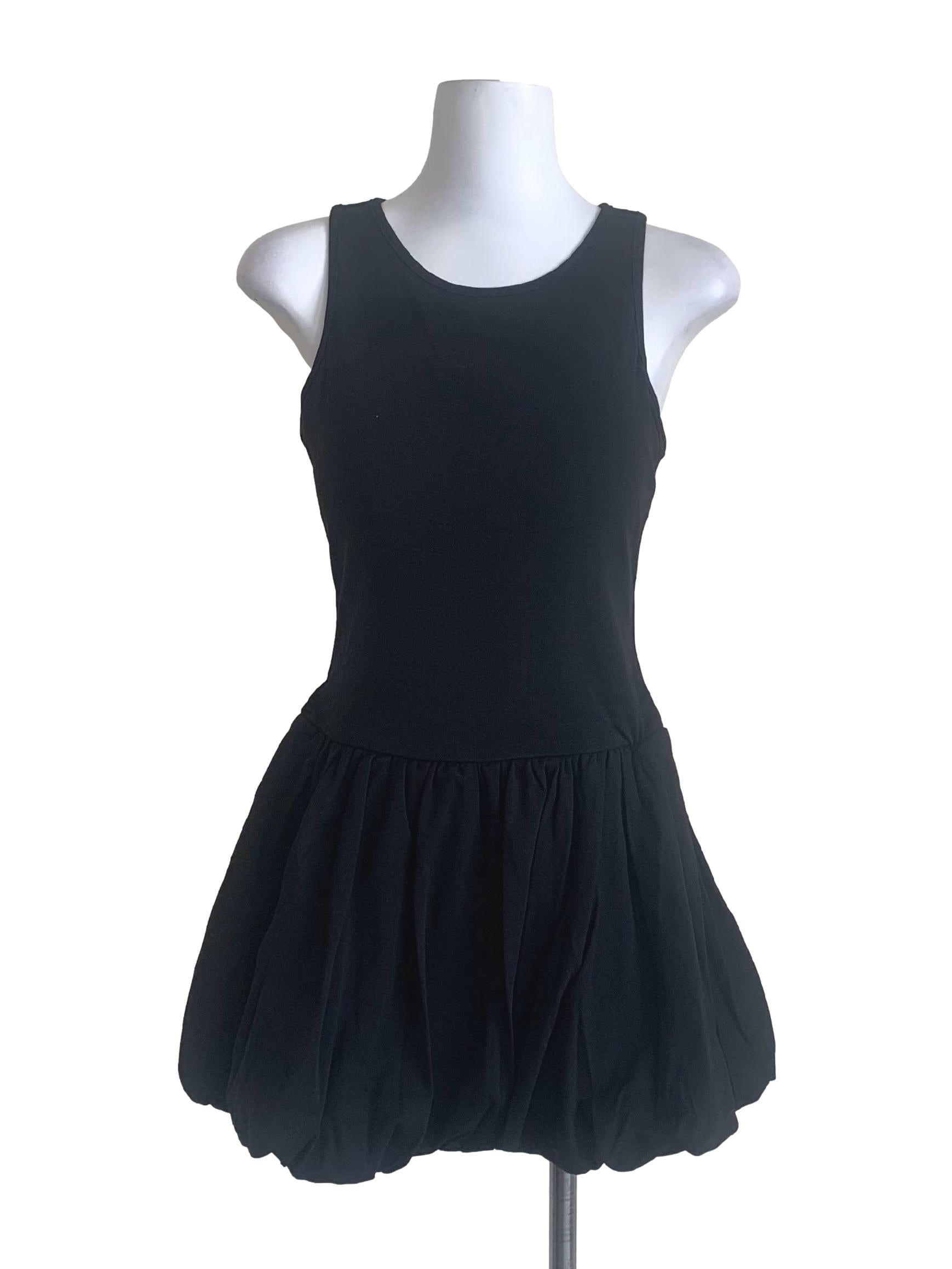 Midnight Black Balloon Dress