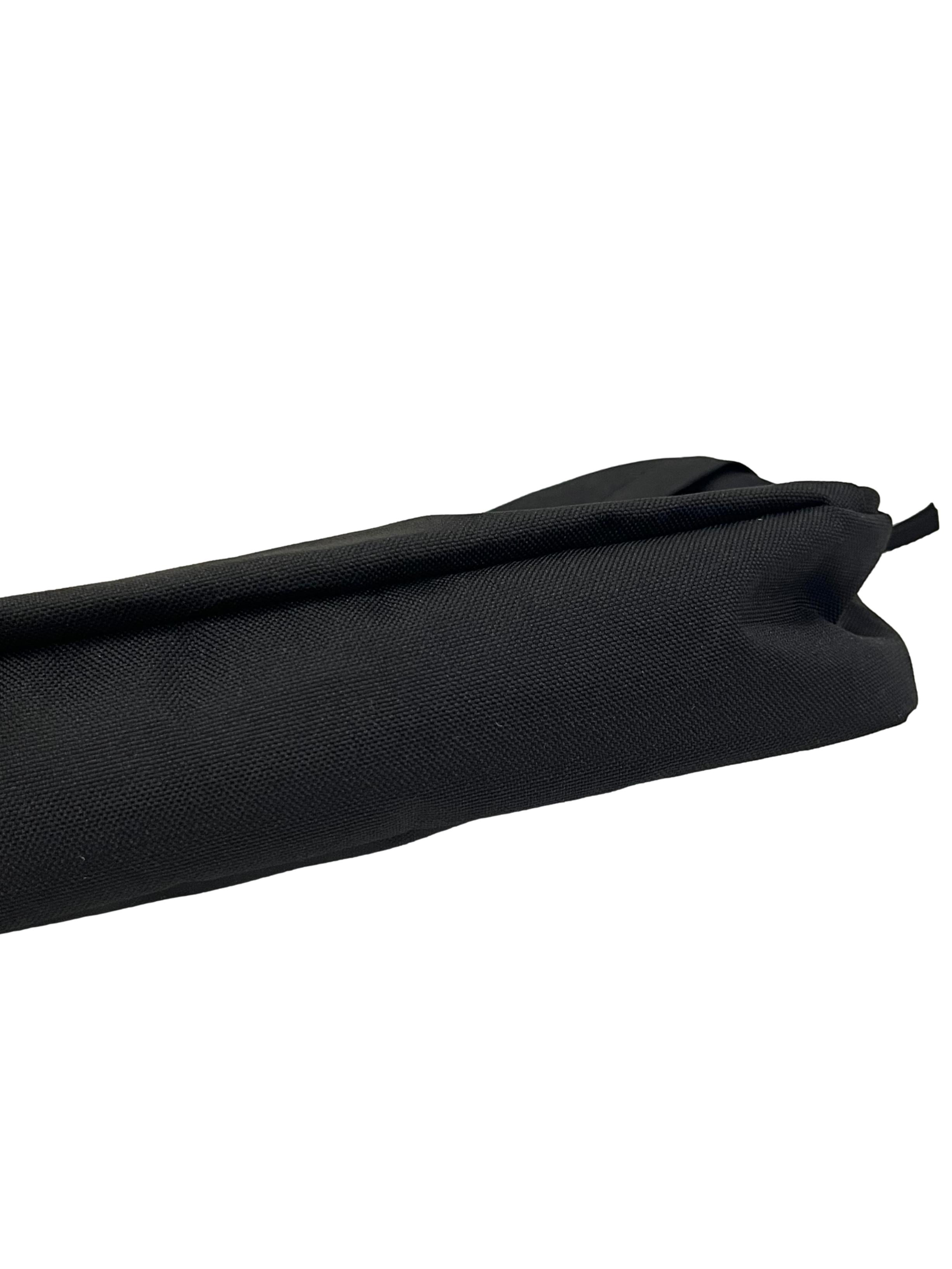 Black Water Repellent Shoulder Bag With Back Pocket