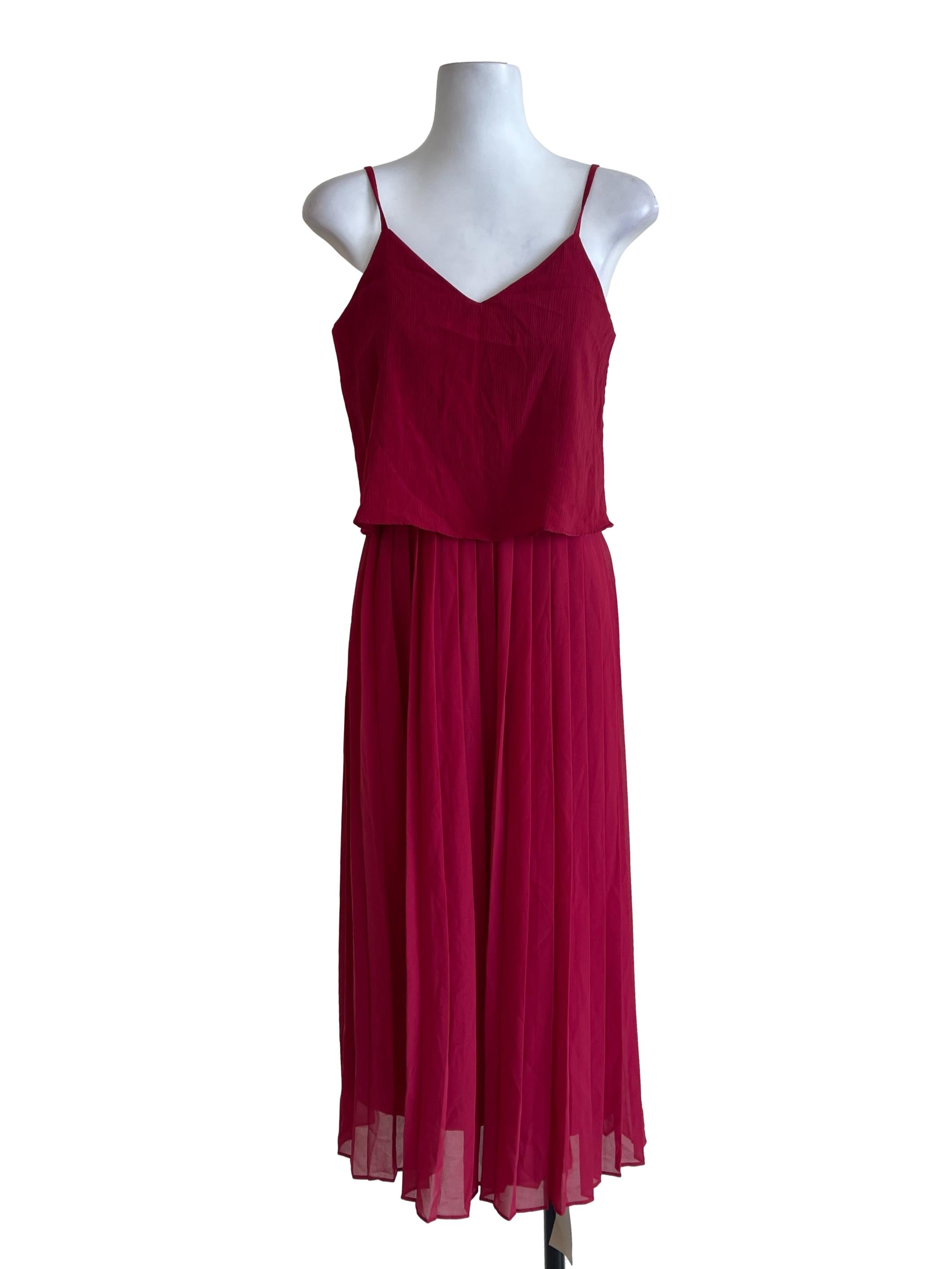 Red Cherry Pleated Jumpsuit