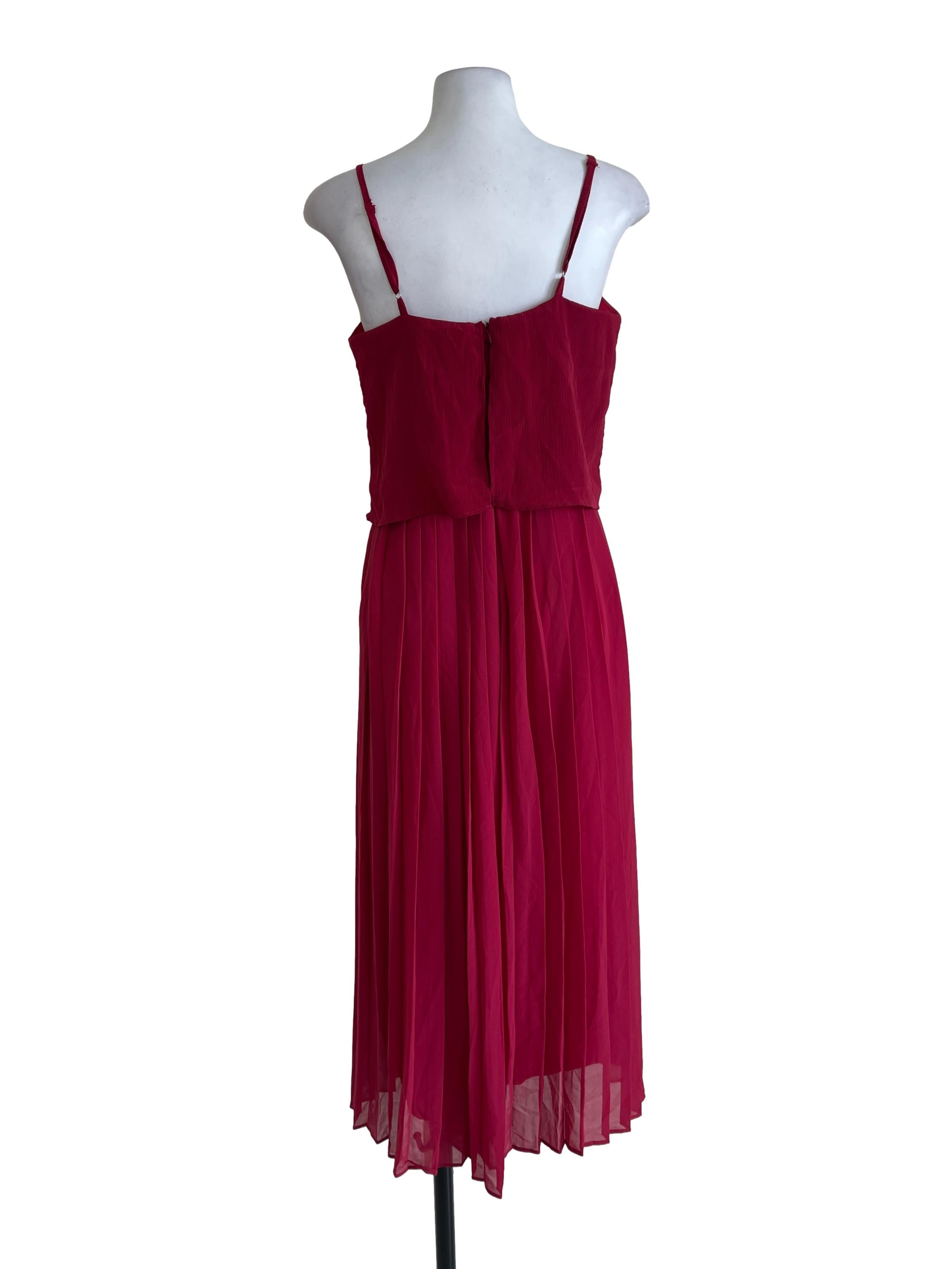 Red Cherry Pleated Jumpsuit