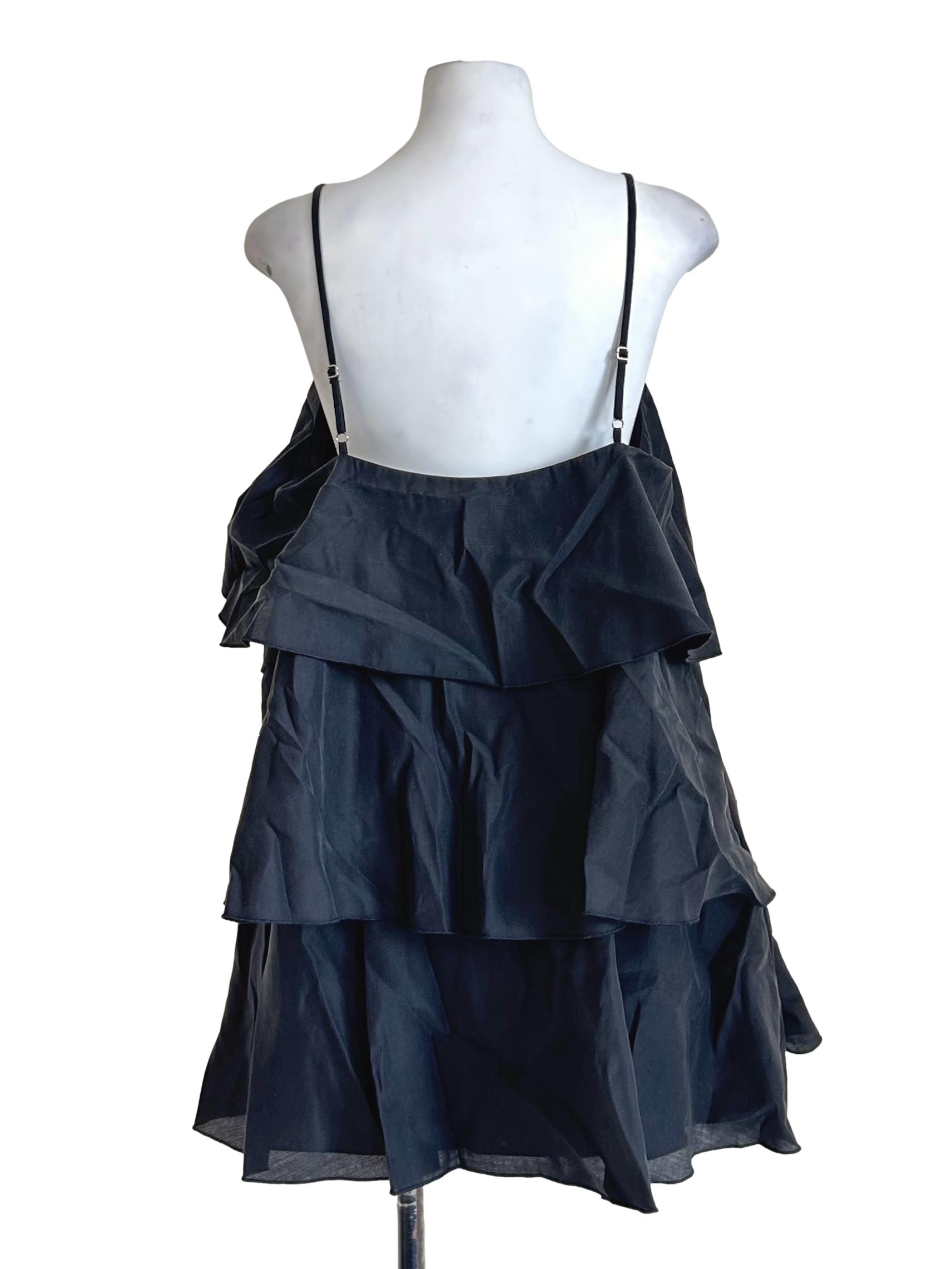 Black Tiered Ruffle Cami Dress