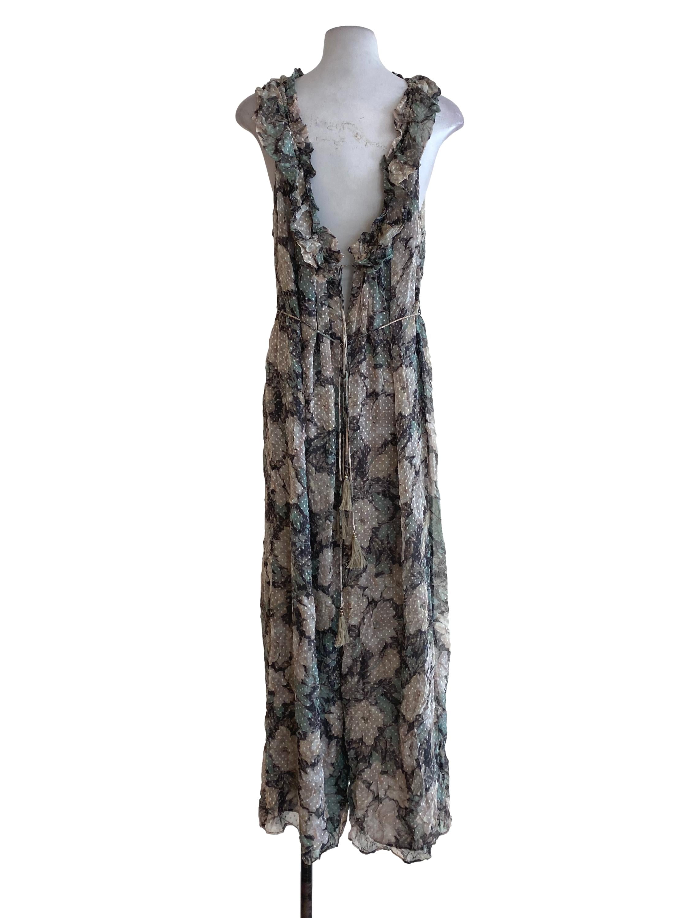 Green Floral Jumpsuits