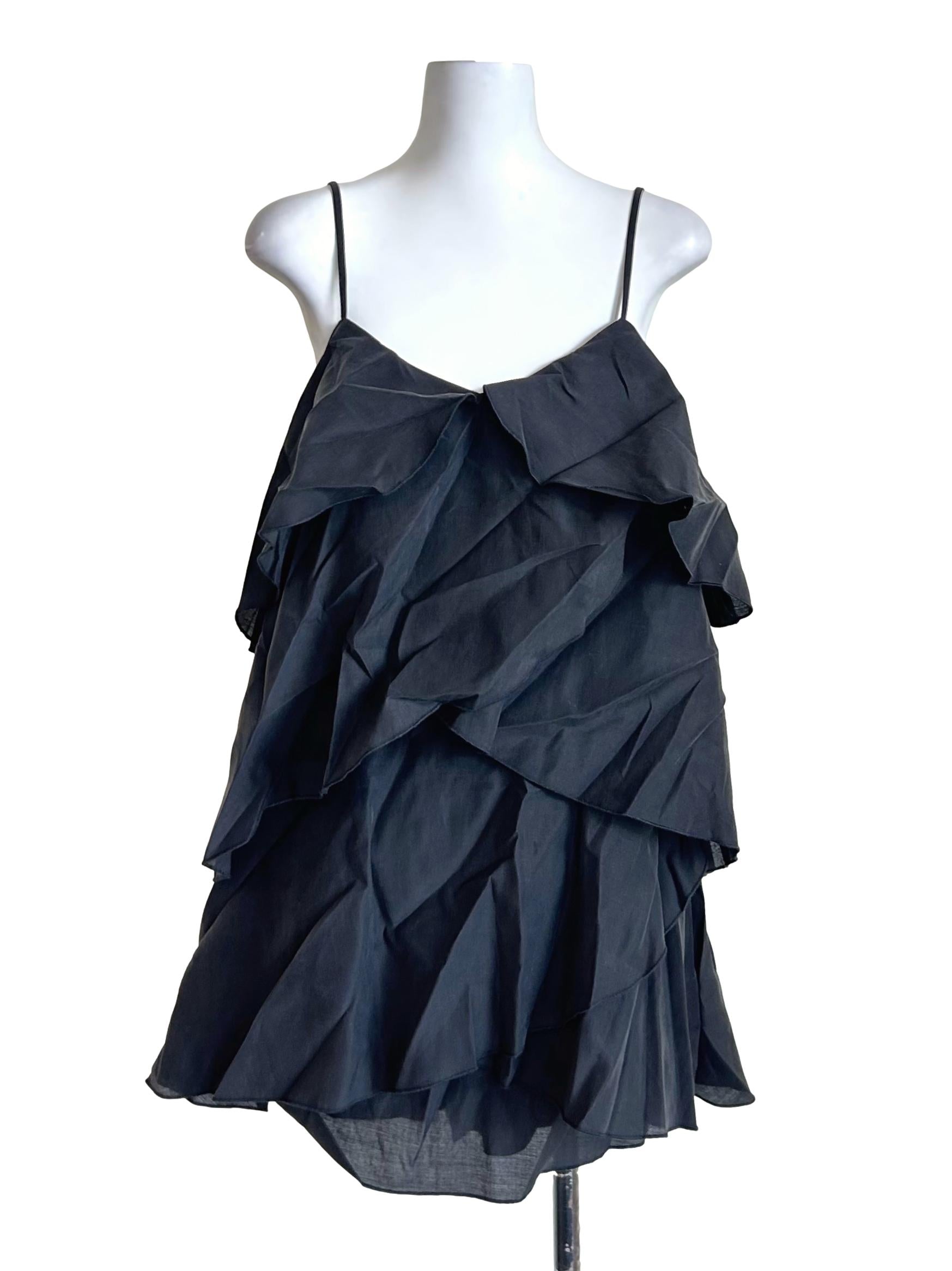 Black Tiered Ruffle Cami Dress
