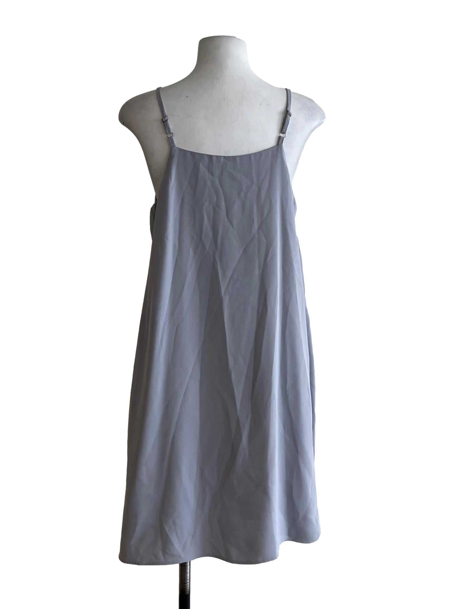 Stone Blue Spaghetti Strap Shift Dress