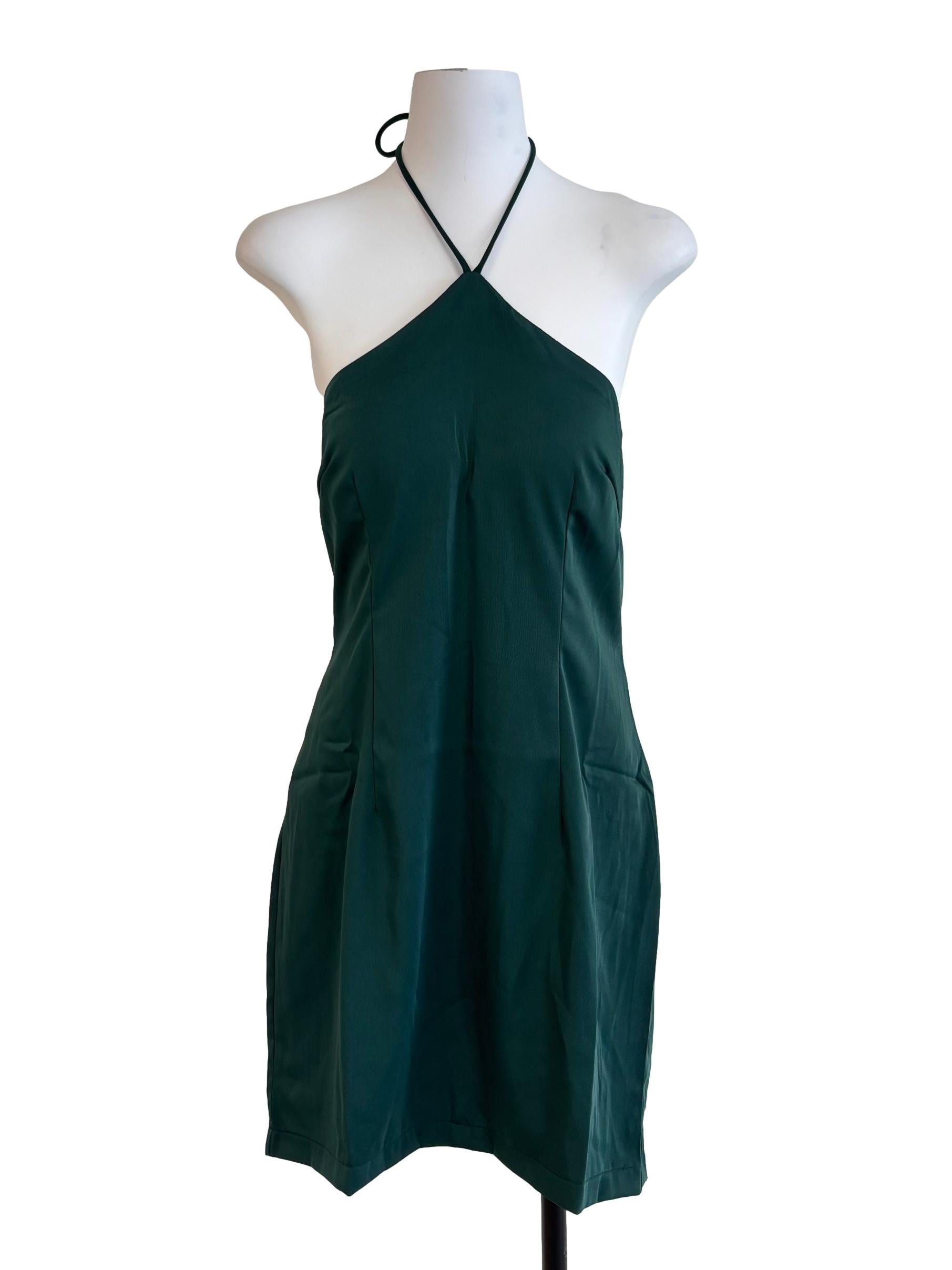 Emerald Halter Neckline Dress