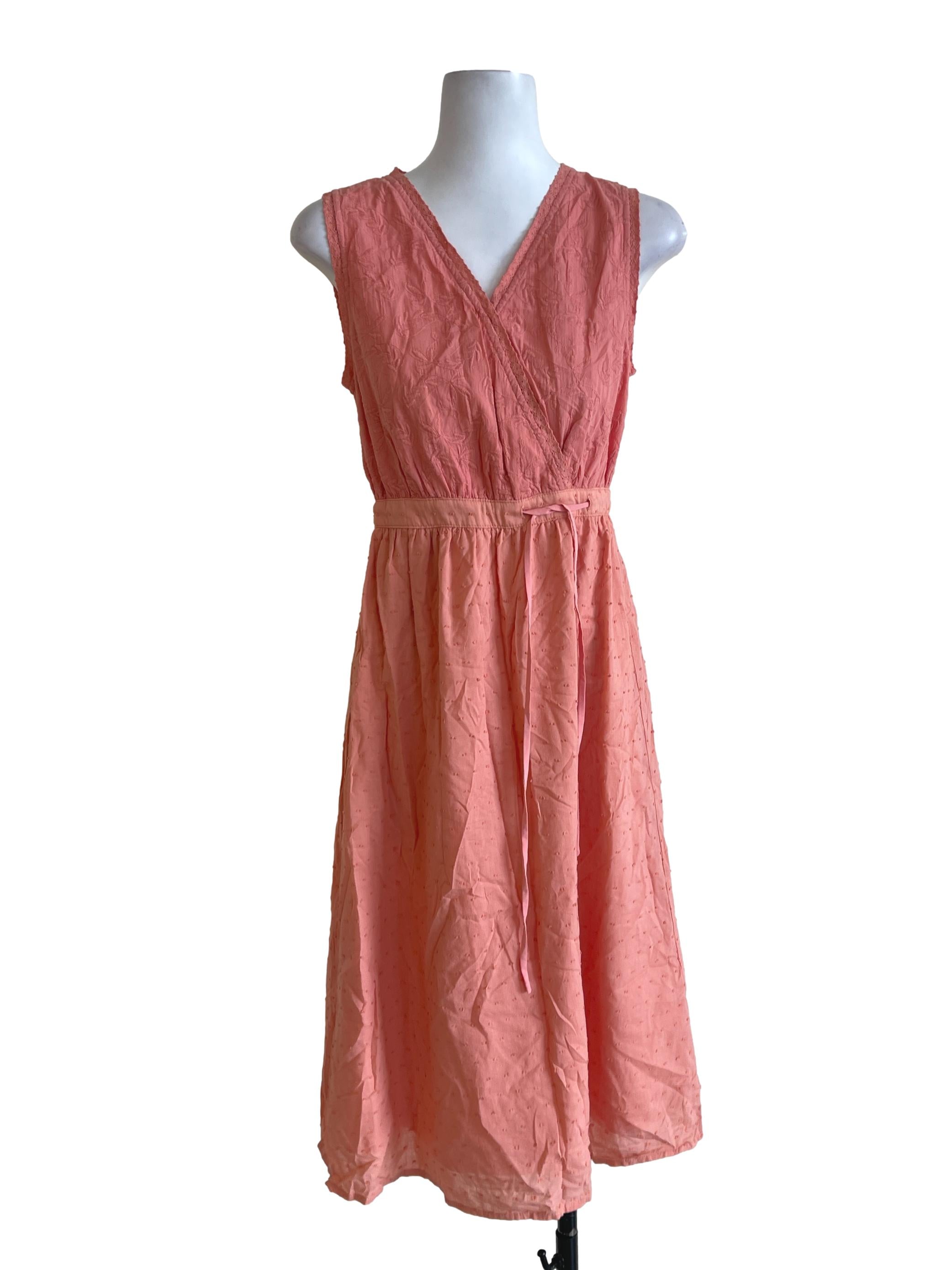 Orange Embroidery Paisley Dress