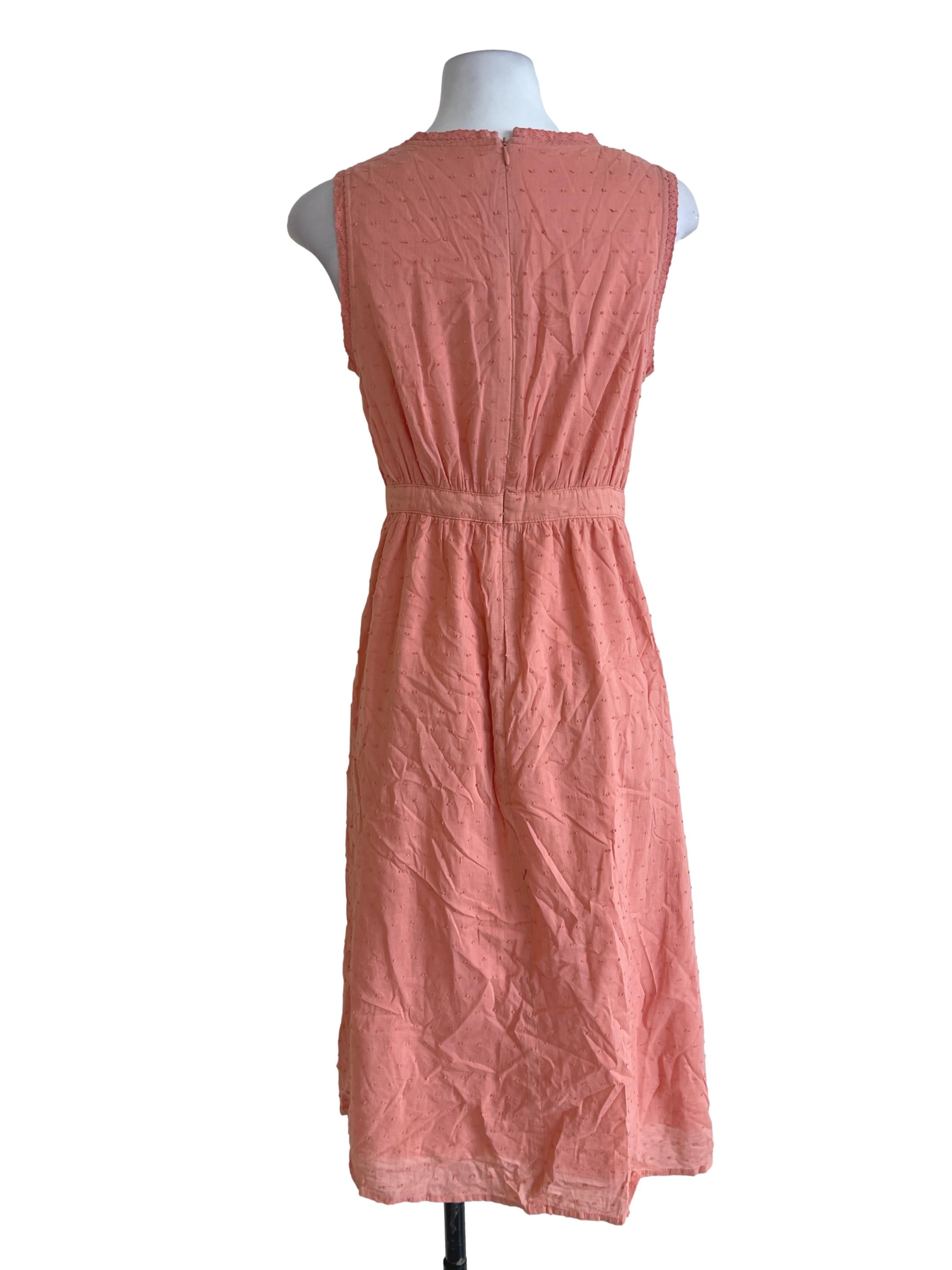 Orange Embroidery Paisley Dress