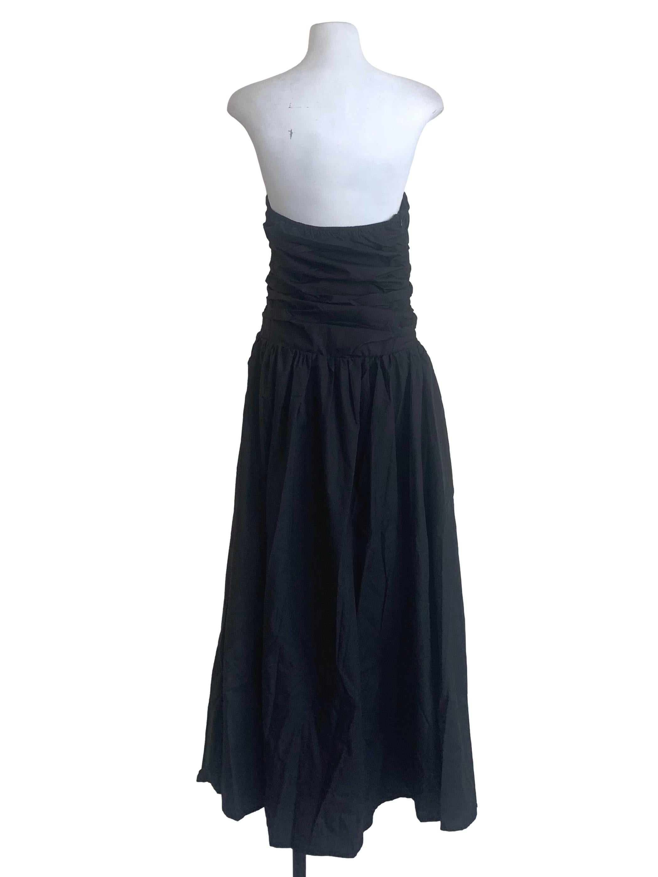 Crow Black Strapless Dress YHF