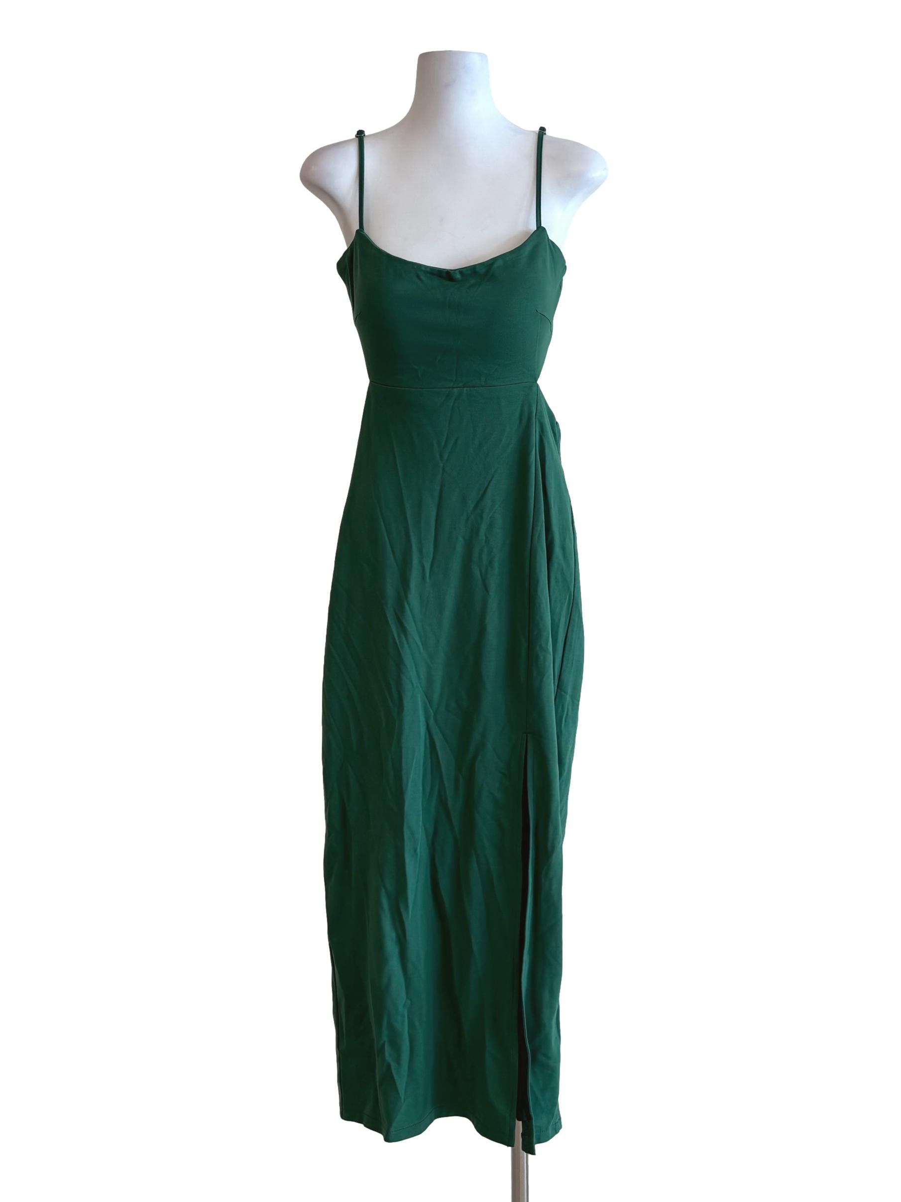 Jade Green Spaghetti Strap Bodycon Dress