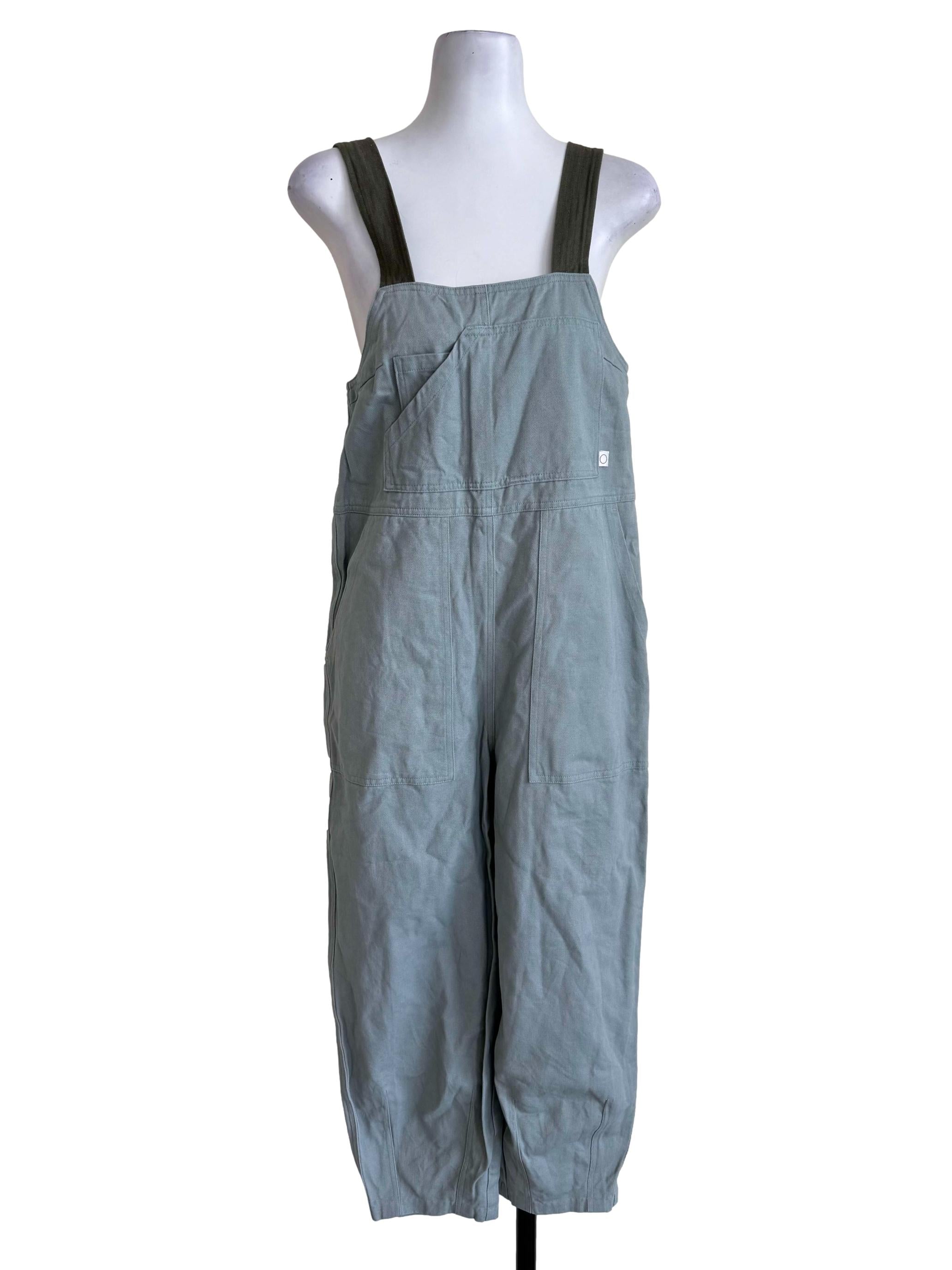 Dusty Blue Utility Dungaree Jumpsuit