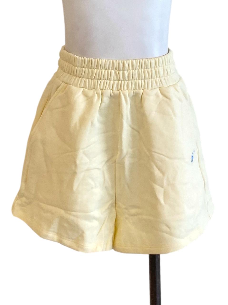 Banana Yellow Waisted Regular Track Shorts