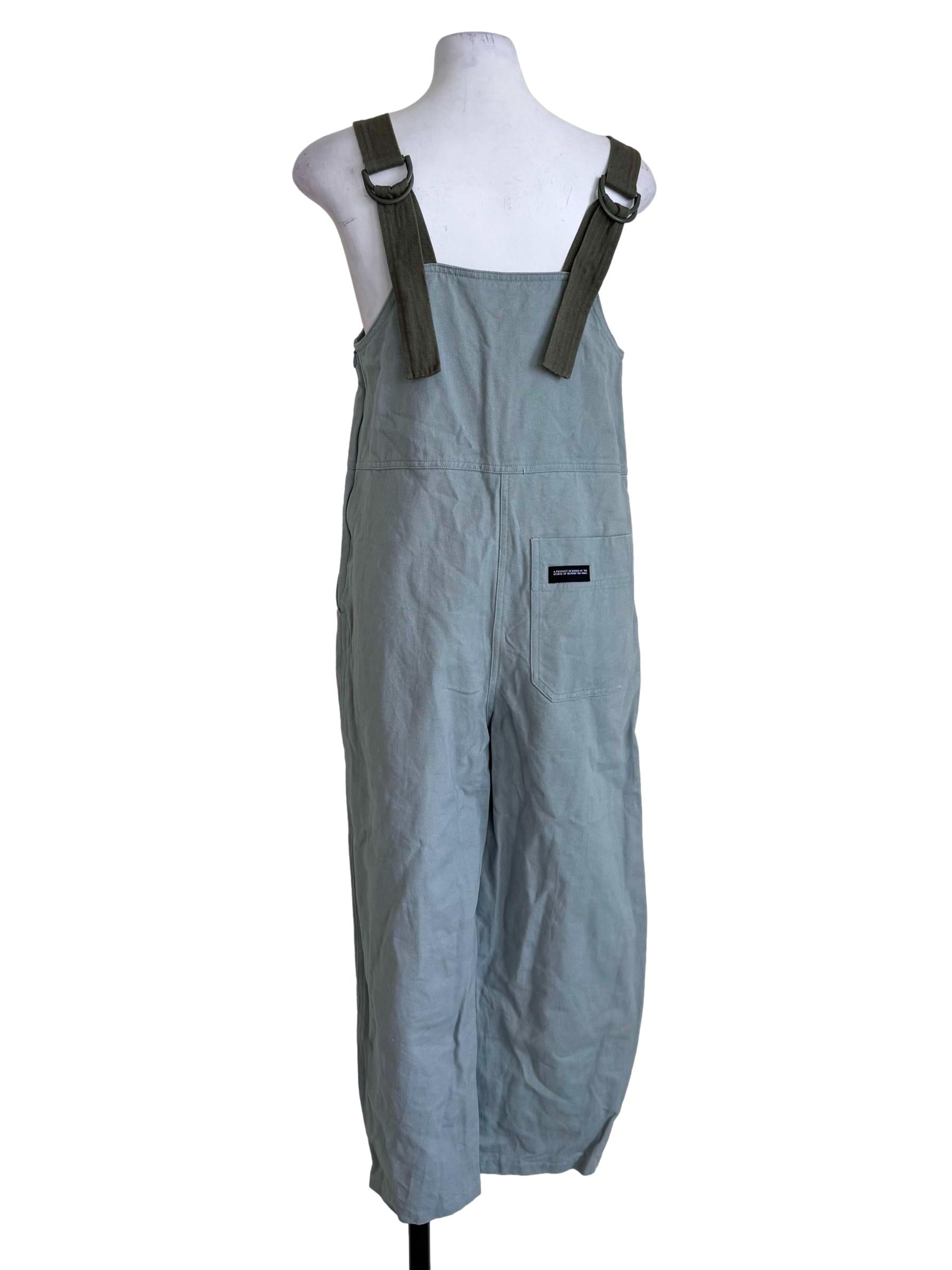 Dusty Blue Utility Dungaree Jumpsuit