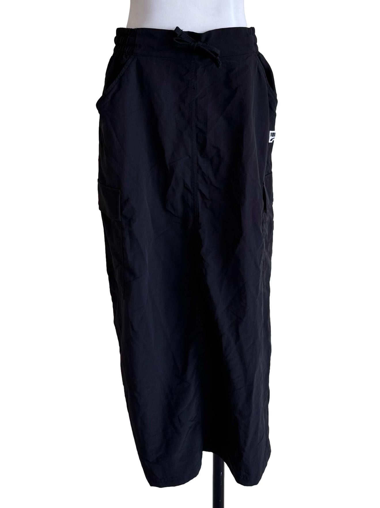 Black Lightweight Utility Skirt