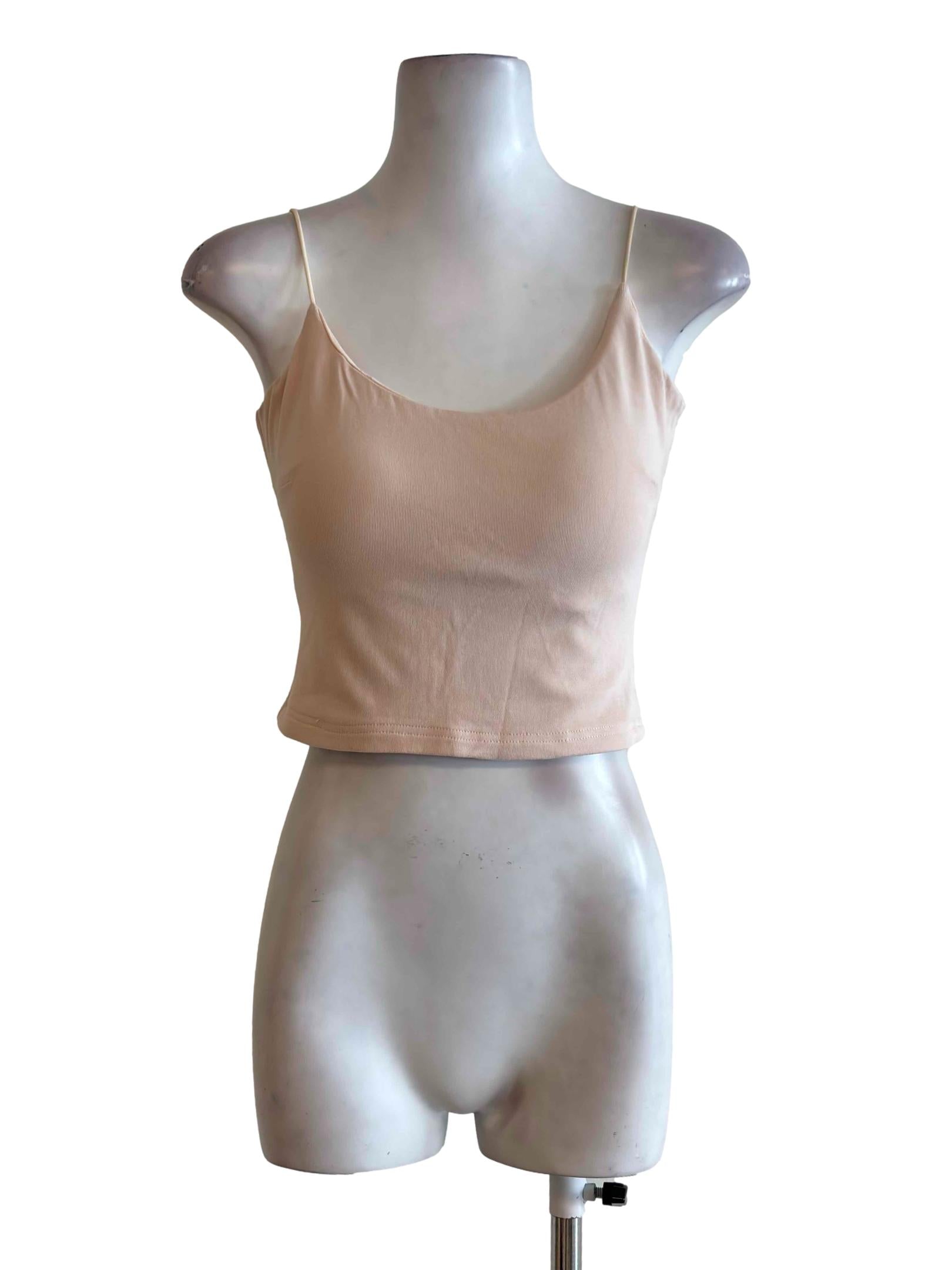 MGP Pale Pink Mesh Sweetheart Top | REFASH