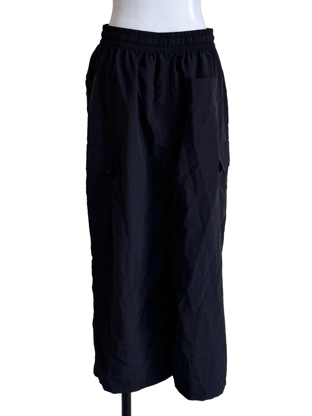 Black Lightweight Utility Skirt