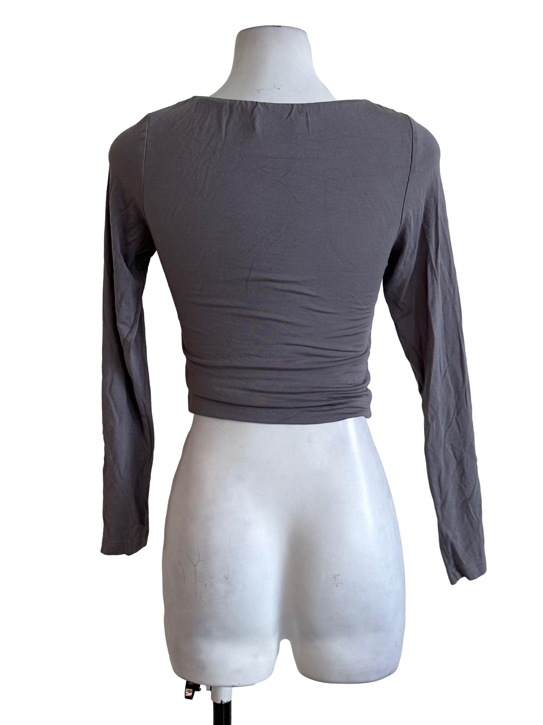 Ash Purple Square Neck Ruched Top