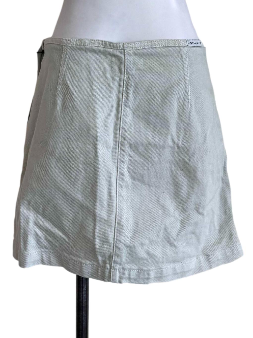Mint Green High-Waist A-Line Mini Skirt