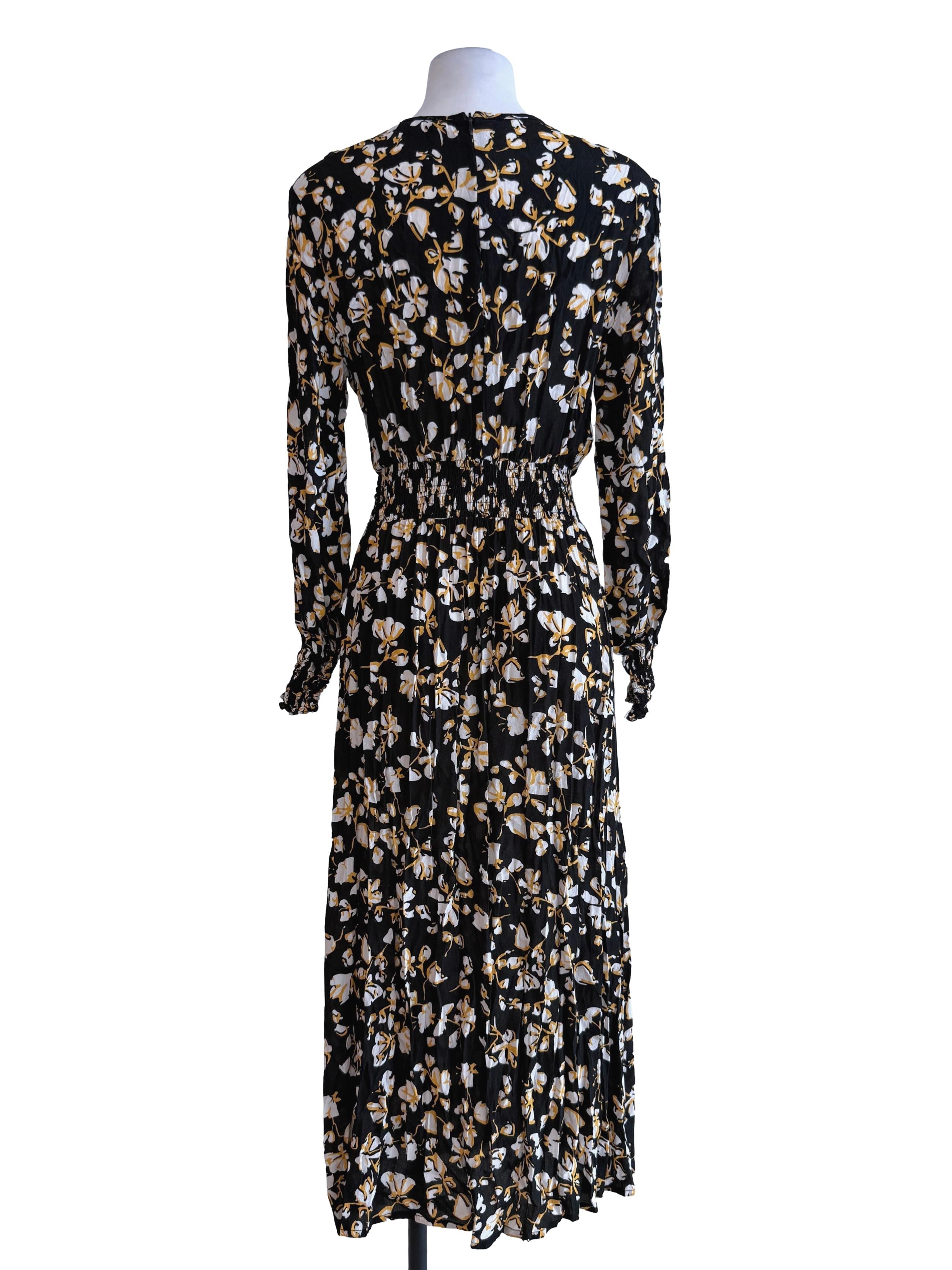 Floral Black Printed Maxi Dress