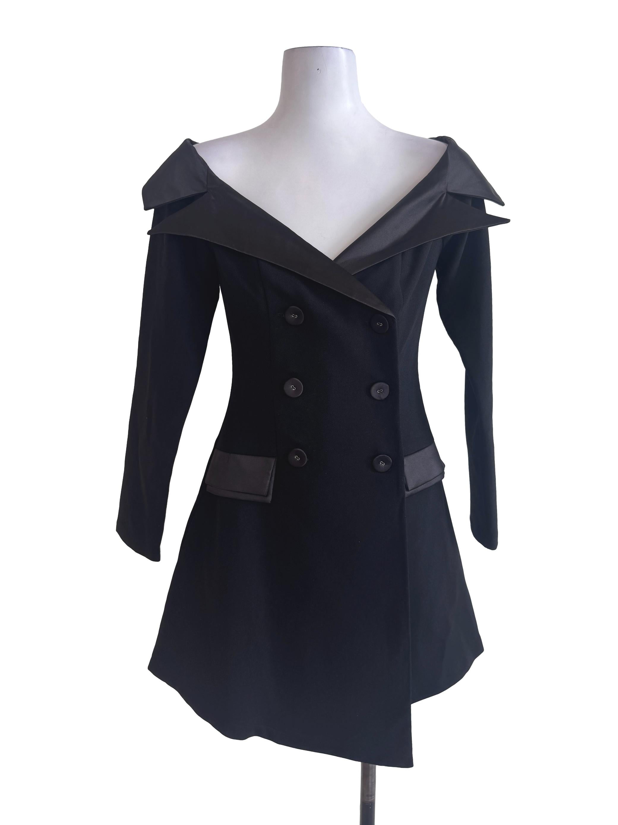Black Buttoned Dress