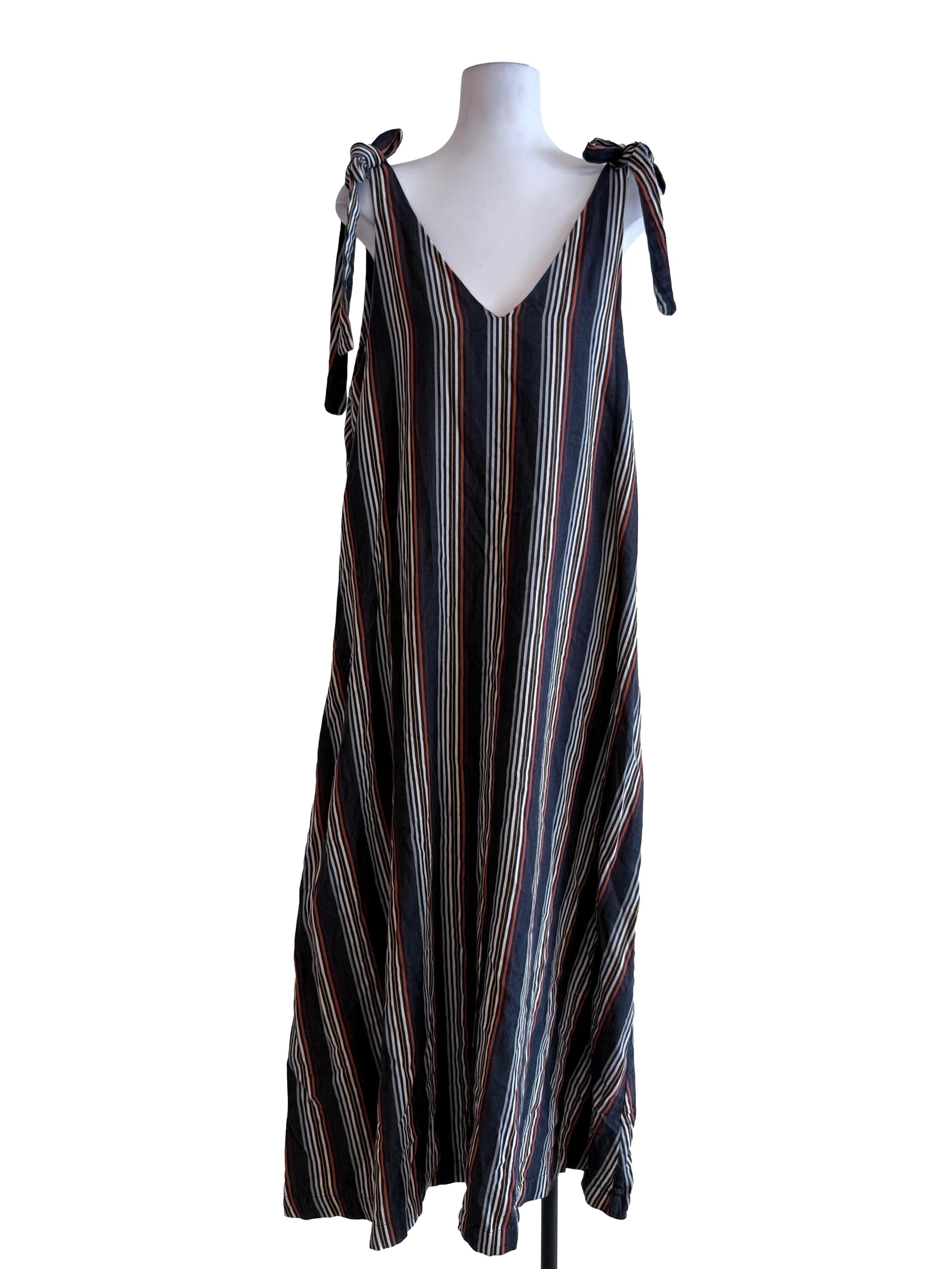 Stripes Denim Blue Shift Dress