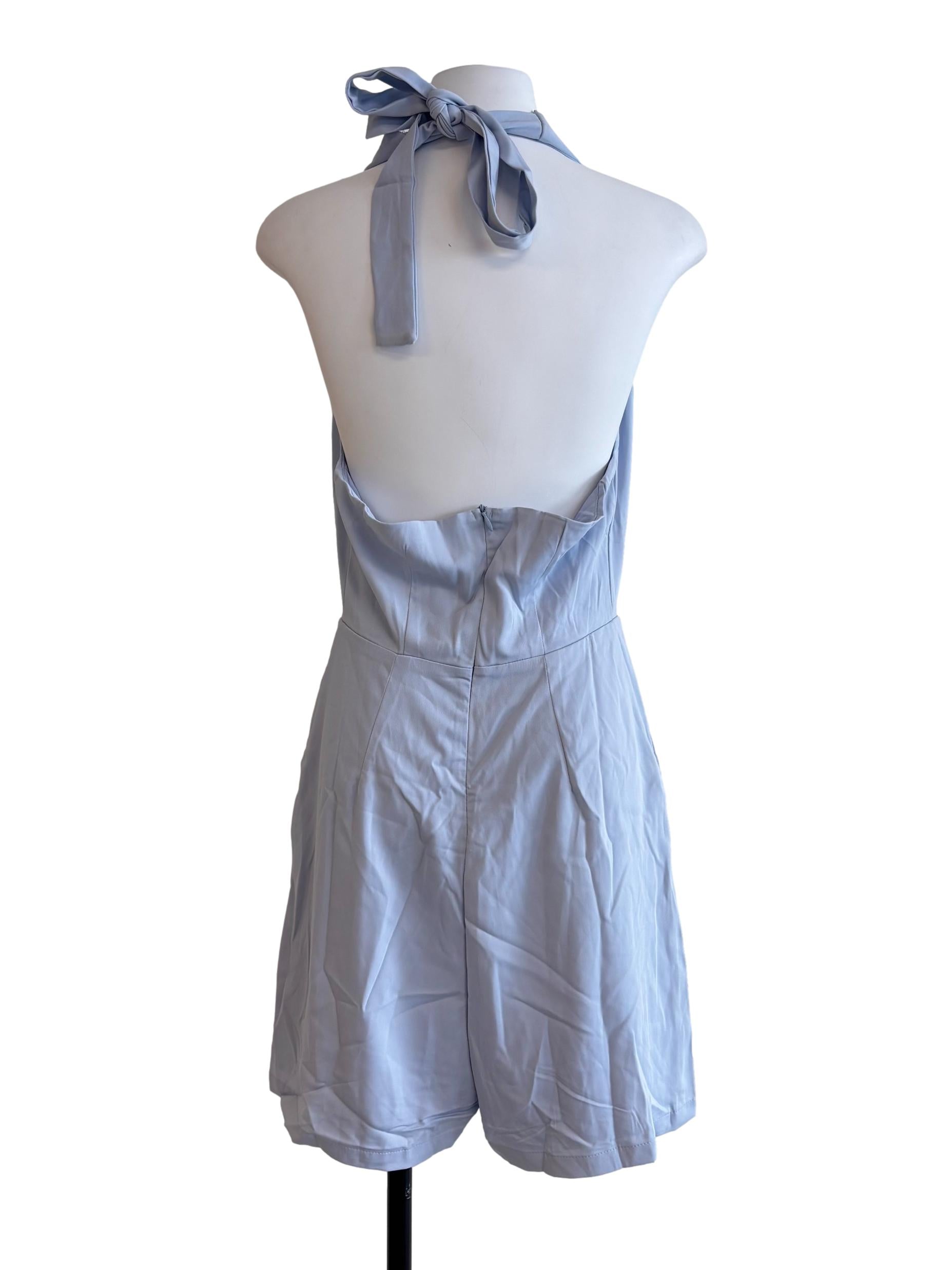 Sky Blue Empire Halter Romper