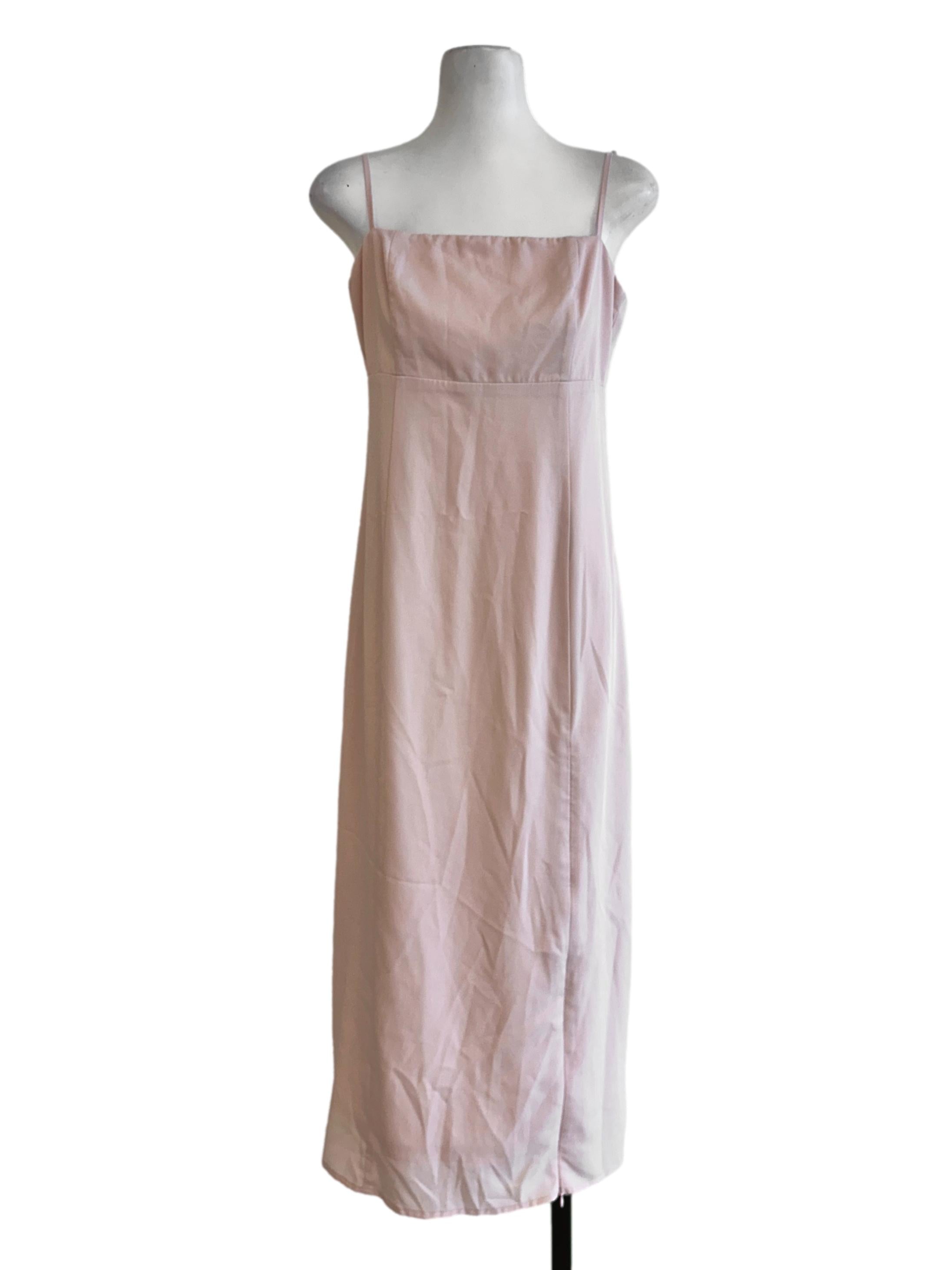 Rose Pink Sleeveless Maxi Dress