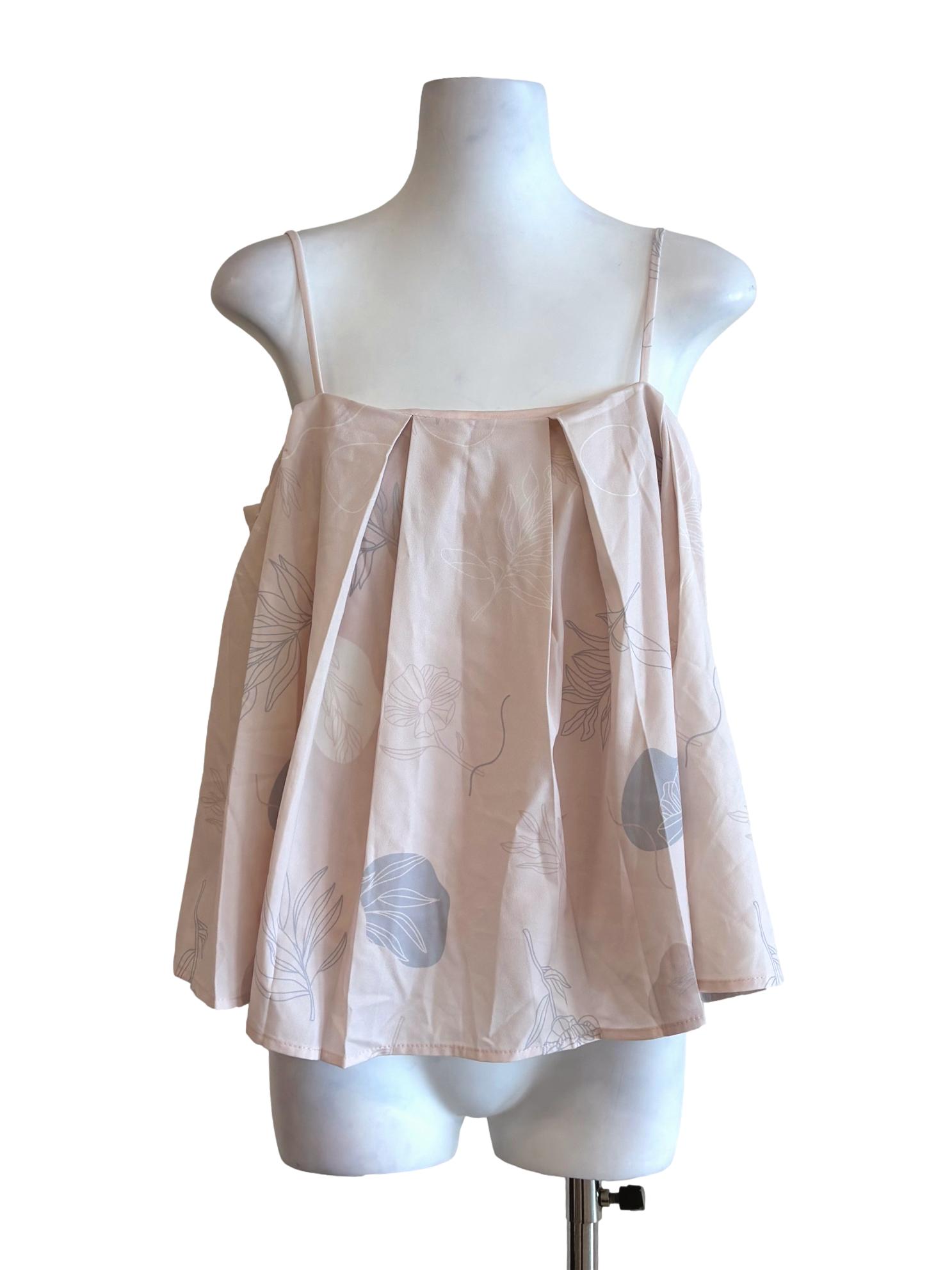 Nude Pink Peplum Top