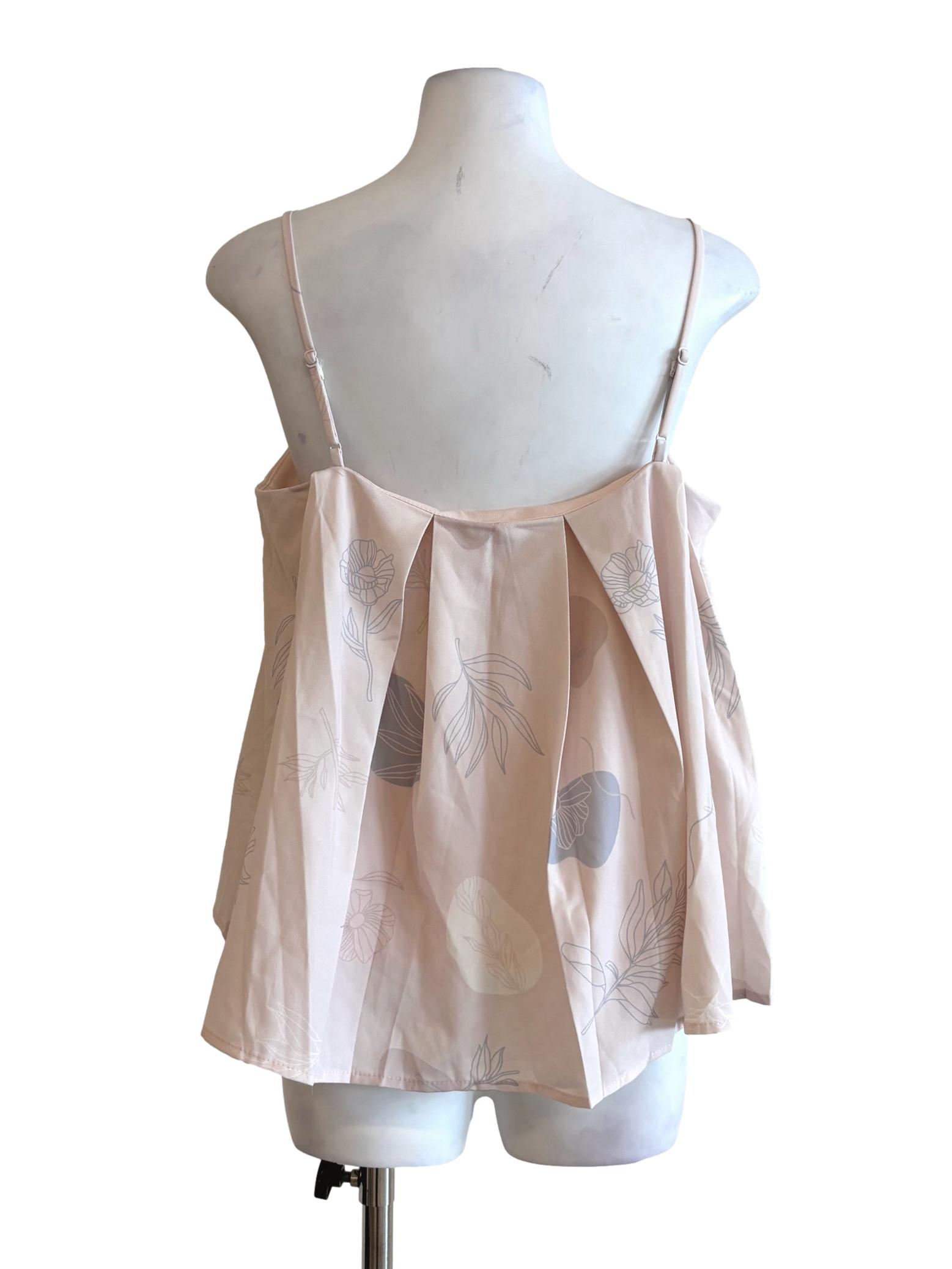 Nude Pink Peplum Top