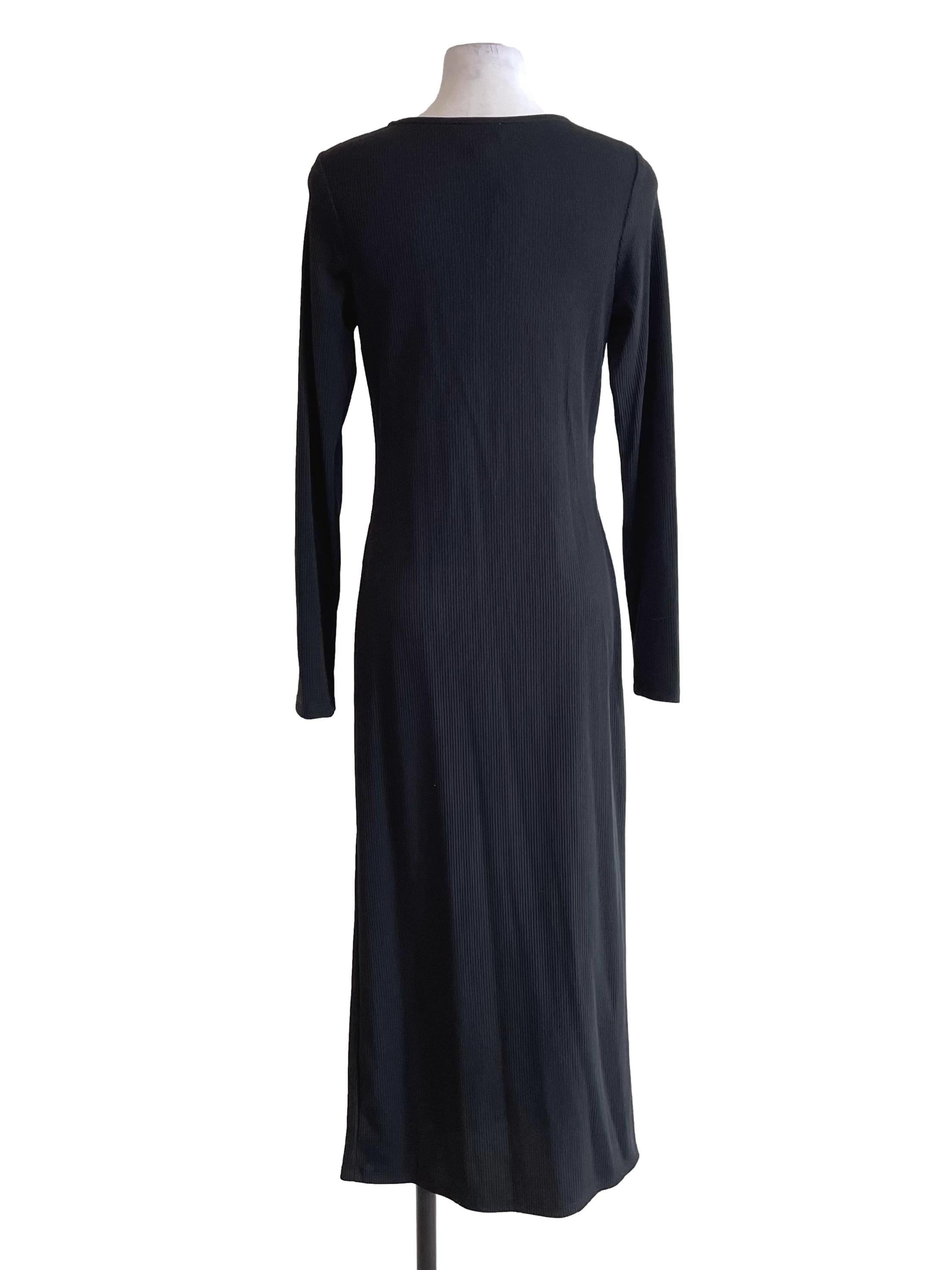 Black Hollow Chest Dress