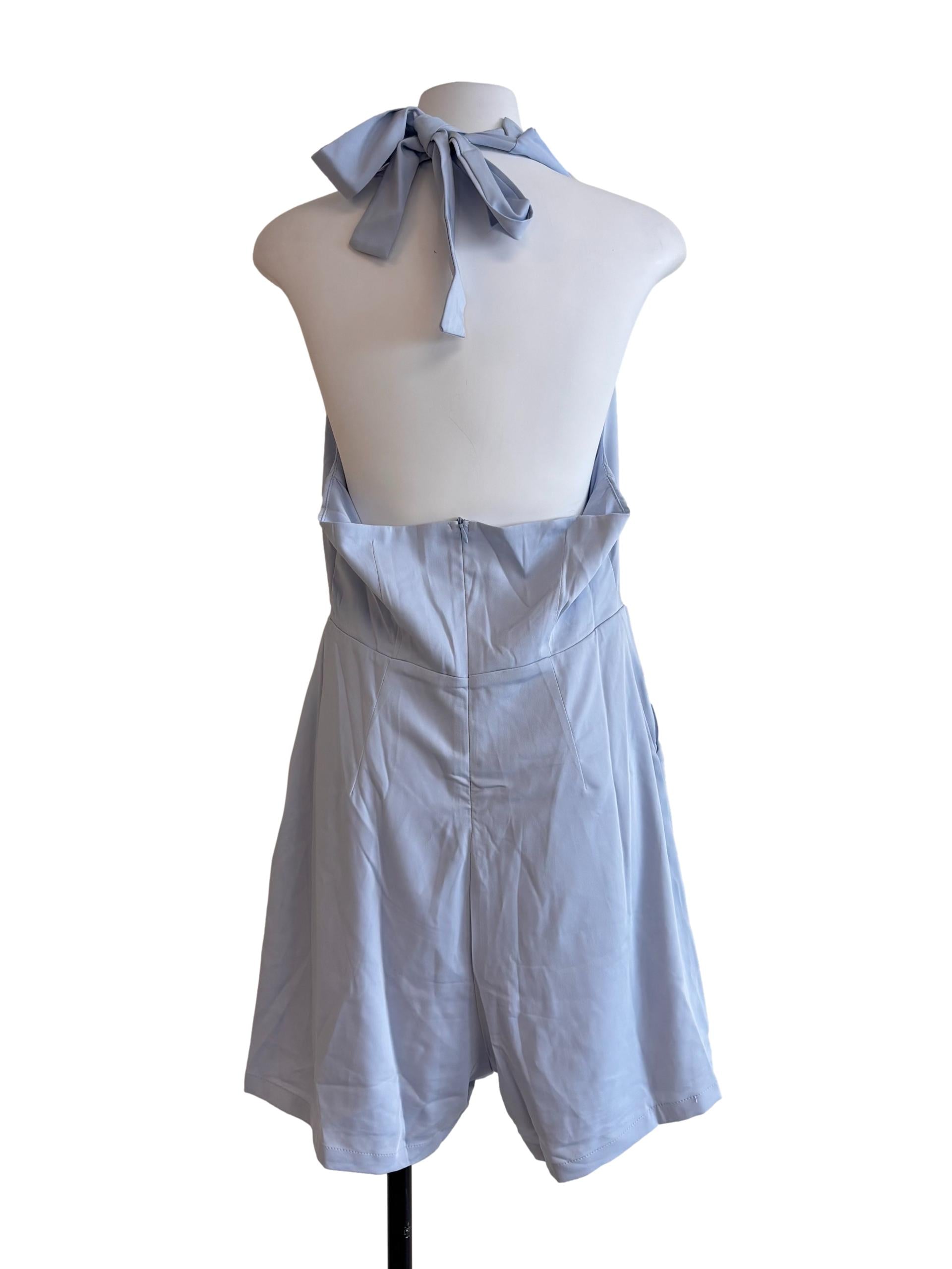 Sky Blue Empire Halter Romper