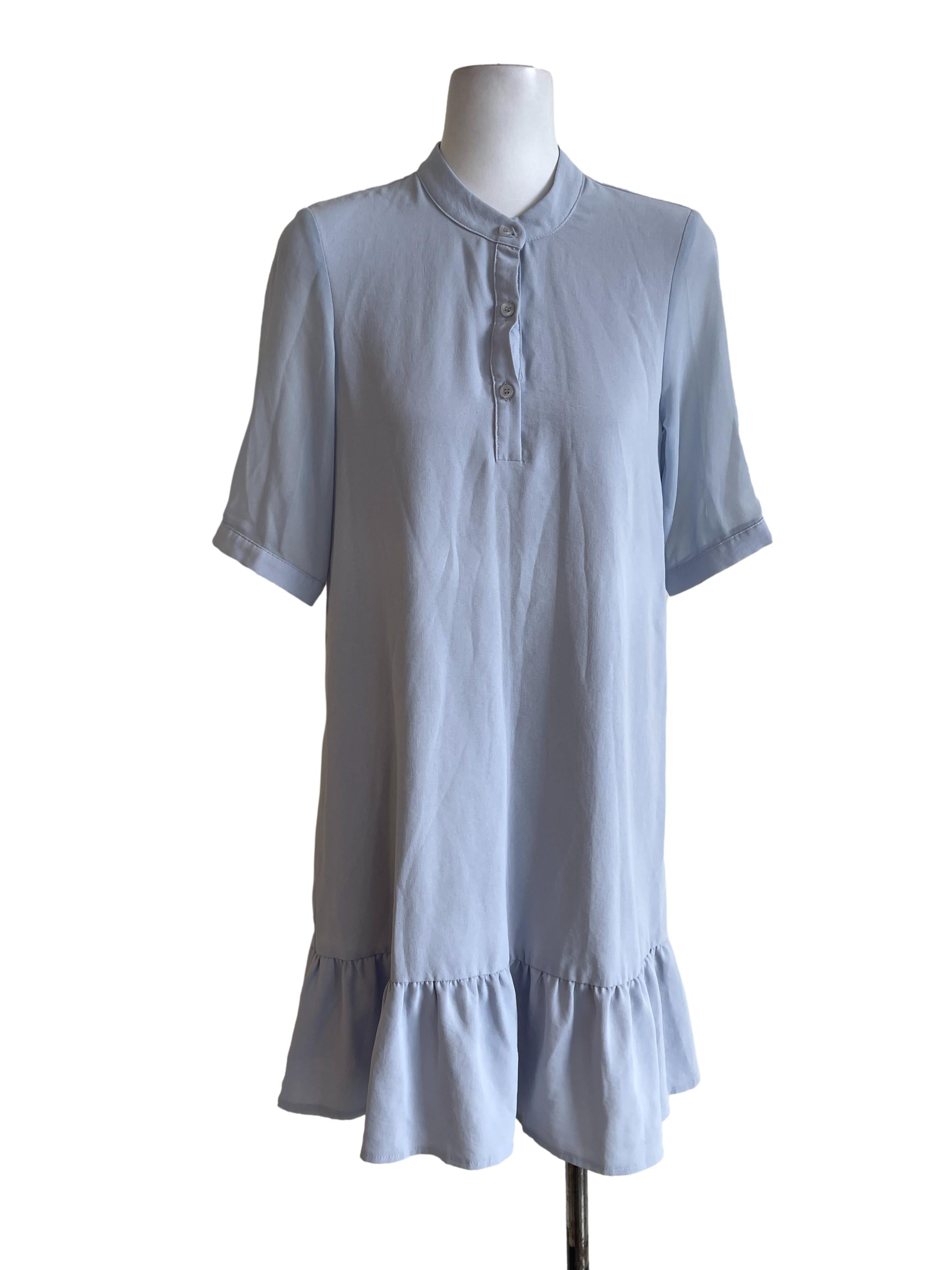 Sky Blue Drop Waist