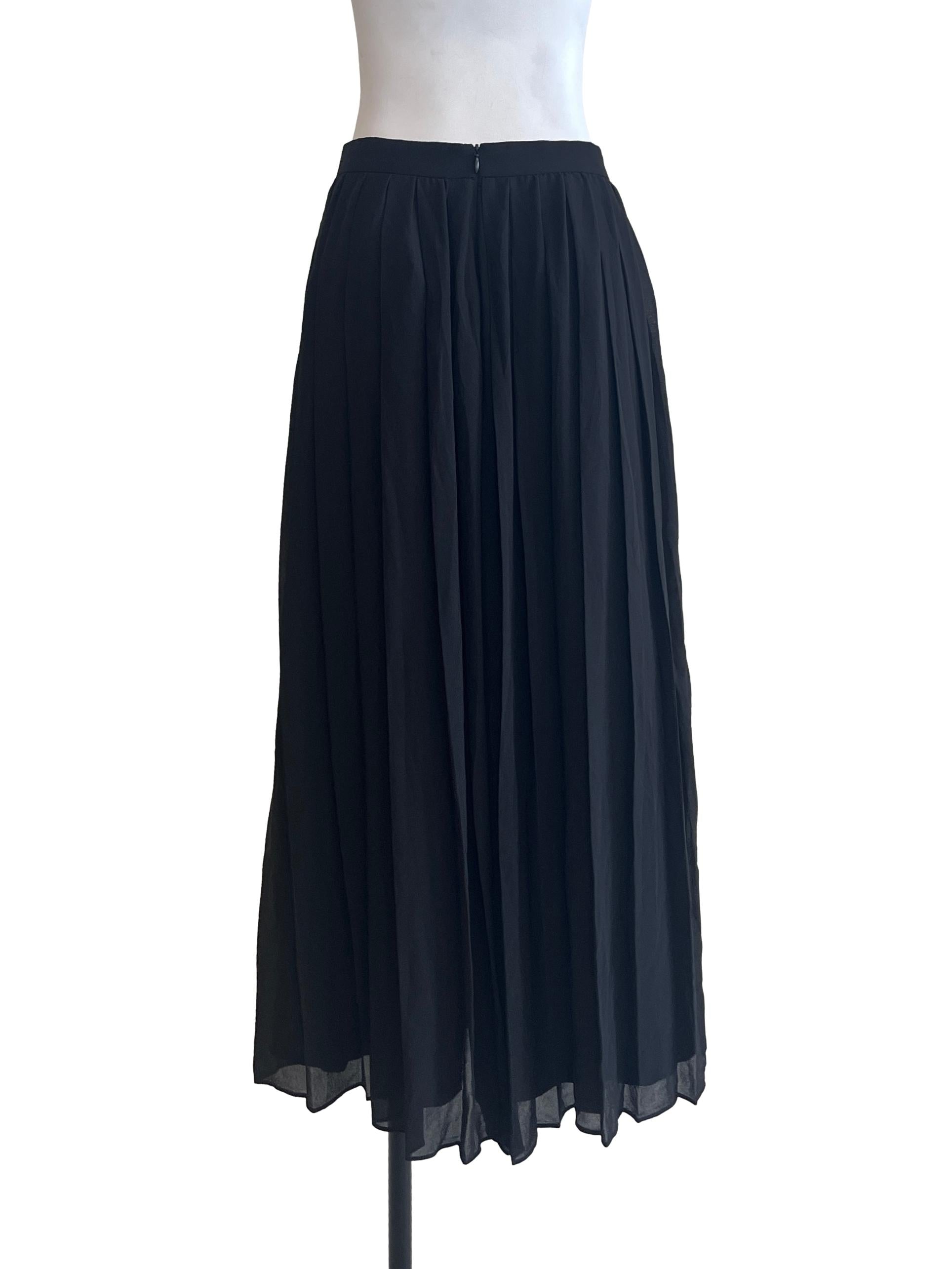 Pitch Black Pleated Pants