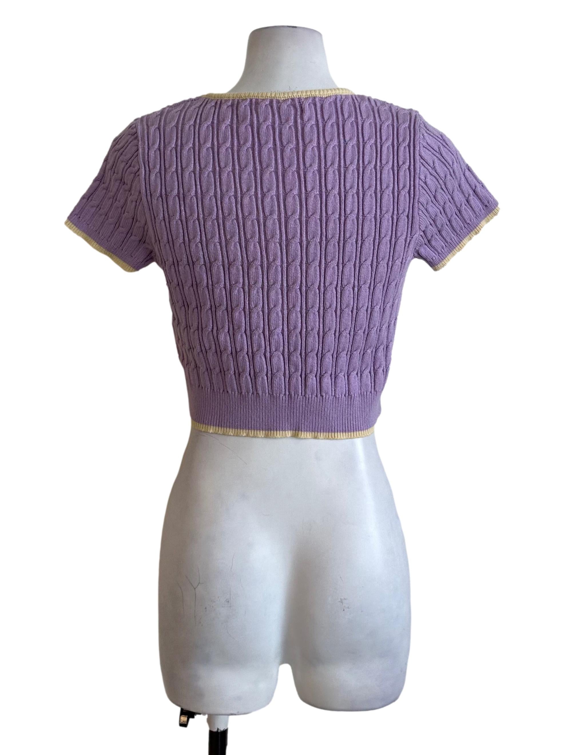 Lavendar Purple Knit Tee Top
