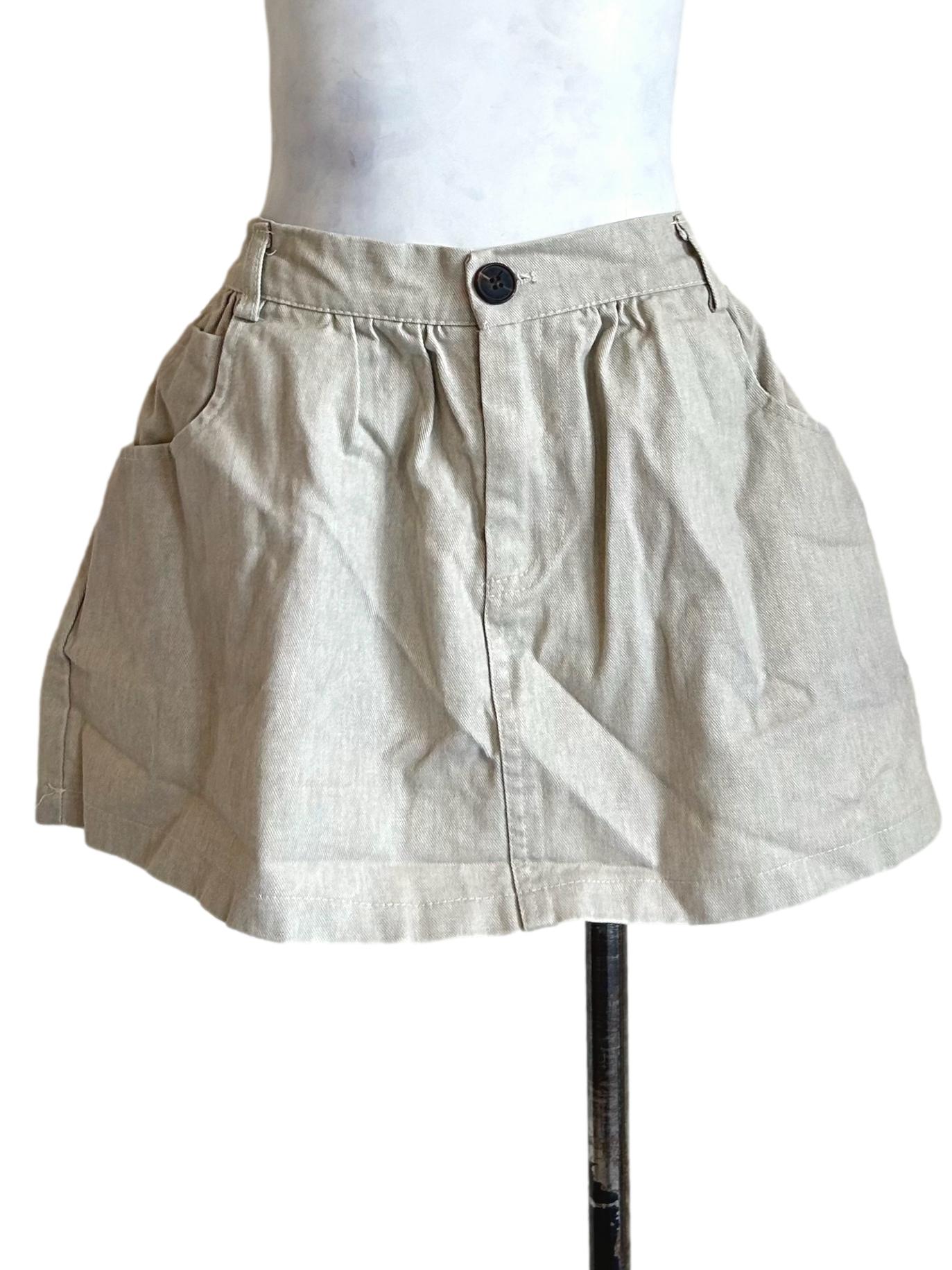 Light Grey Pocket Mini Skirt