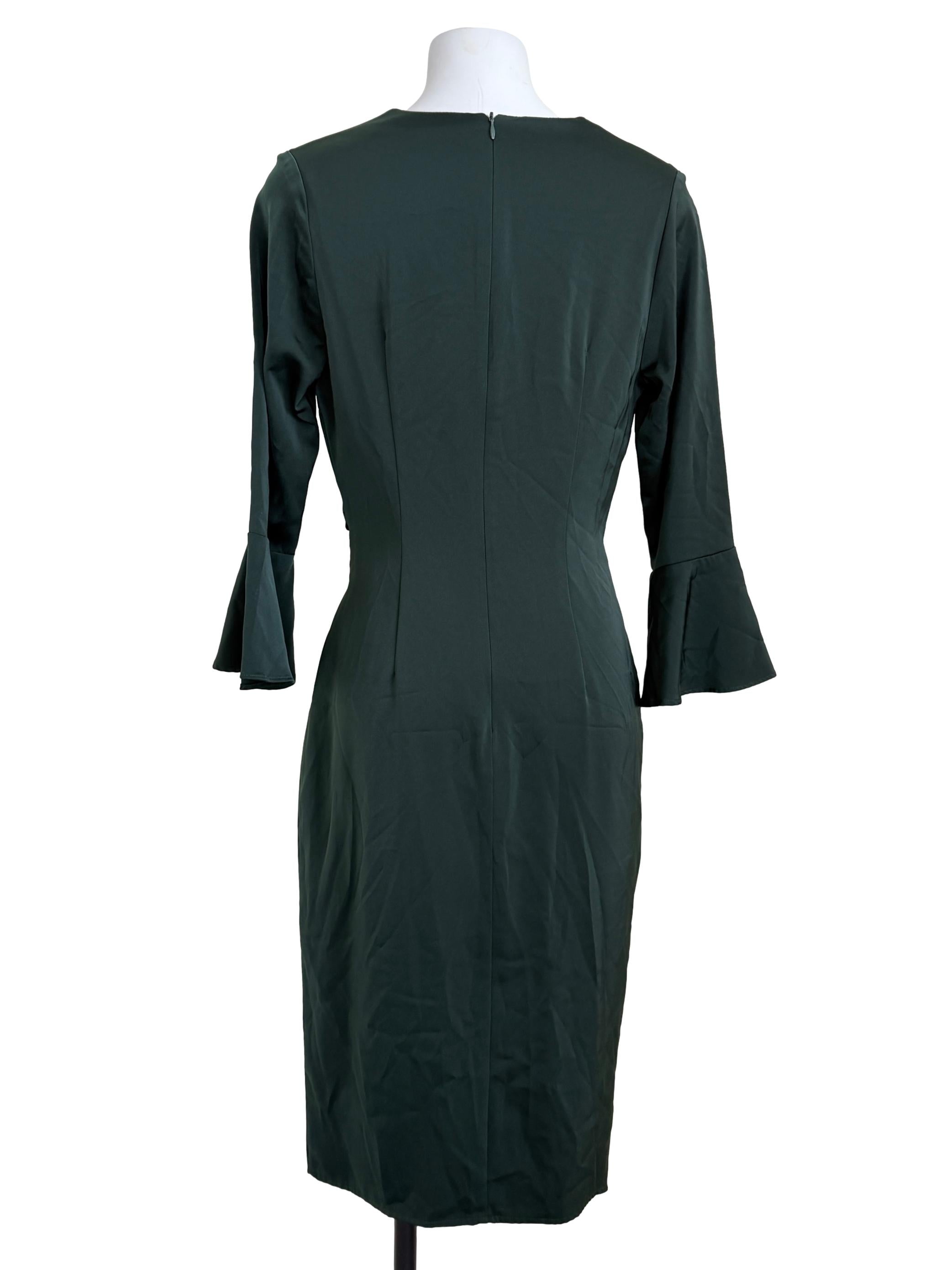 Pine Green Wrap Dress