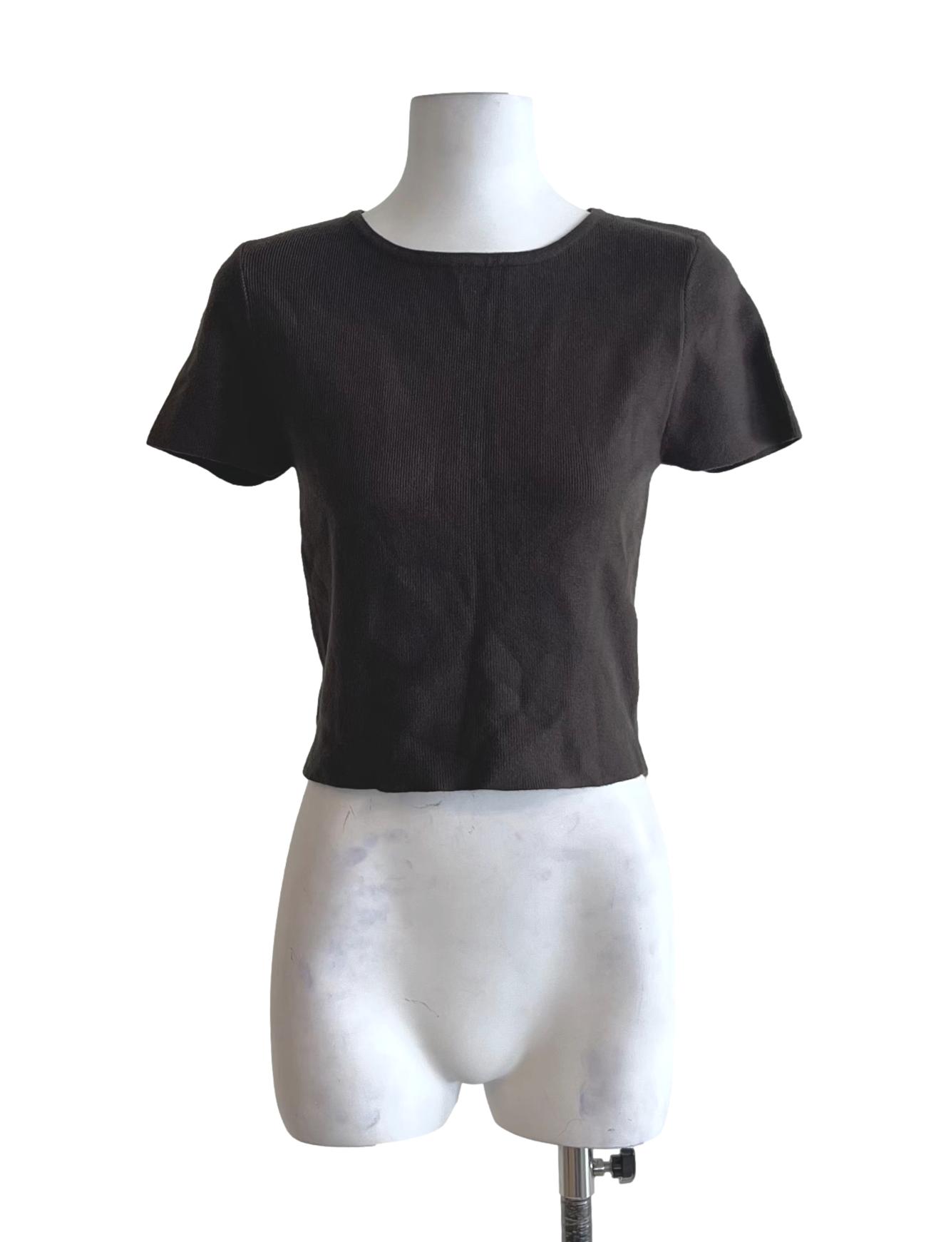 Shadow Grey Jewel Neckline Blouse
