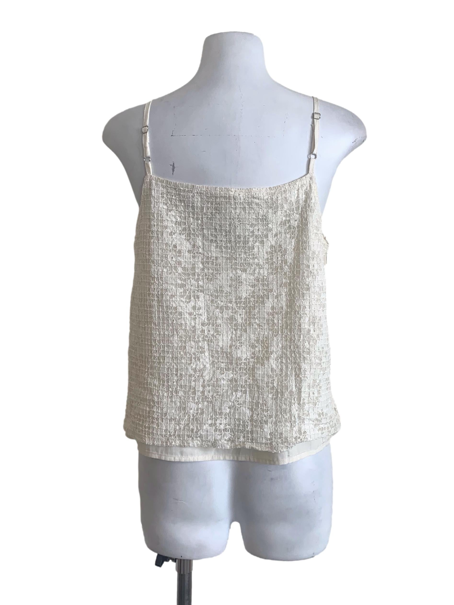 Alabaster White Pattern Top