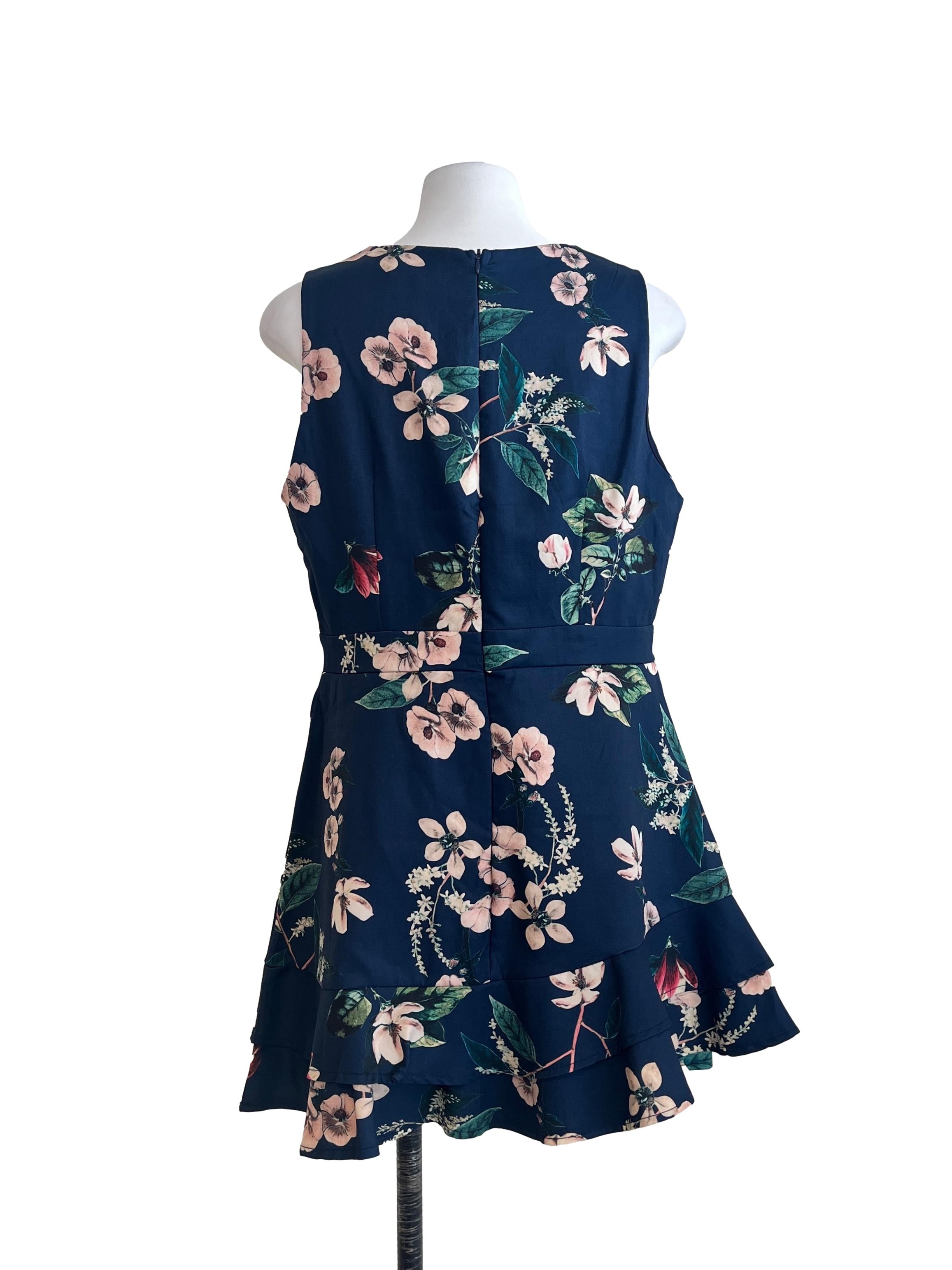 Peacock Blue Halter Sleeveless Romper